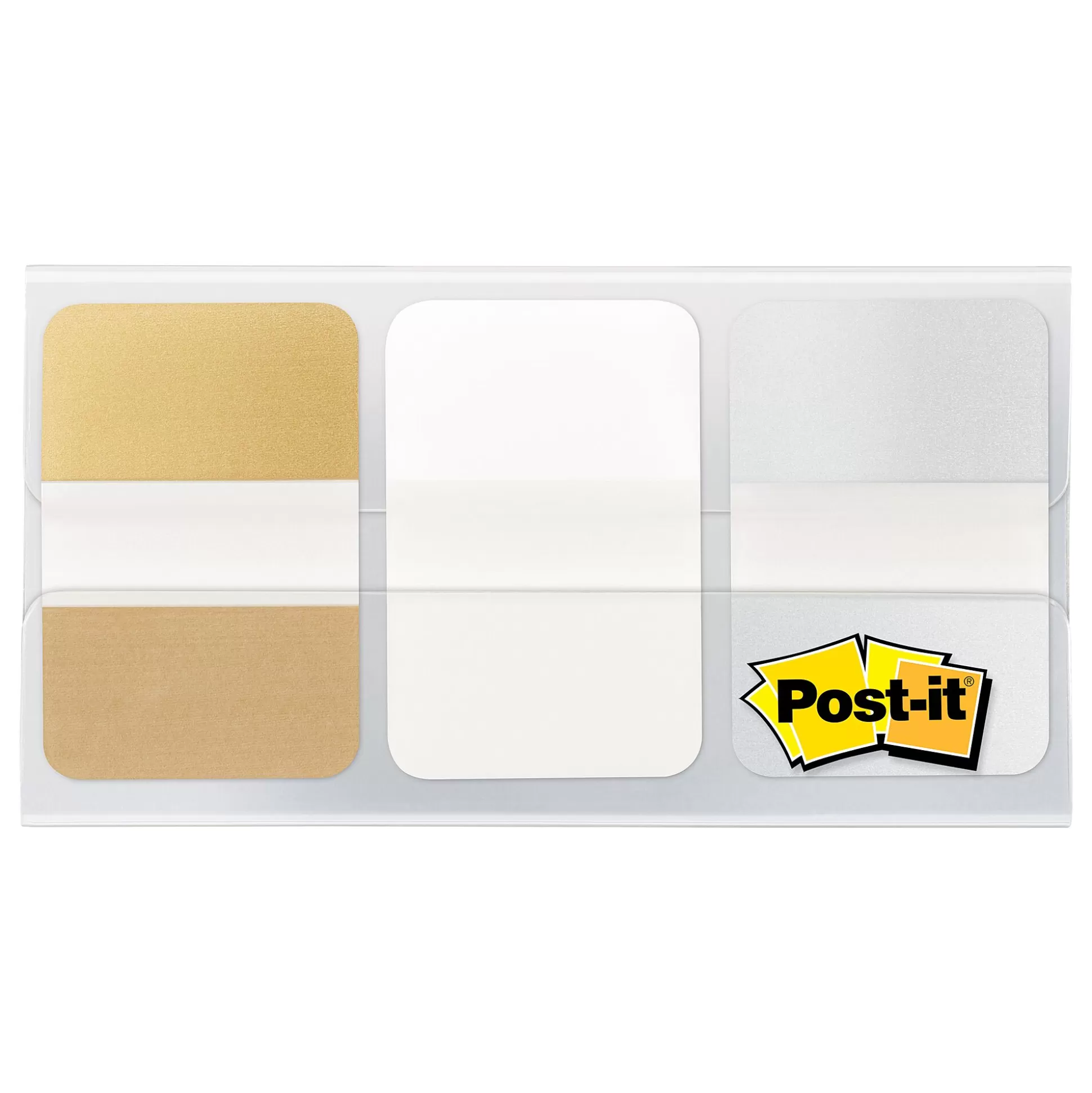 POST-IT Notitieblokken-Index Strong Goud-Wit-Zilver 2,54X3,8Cm 12 Tabs/Kleur