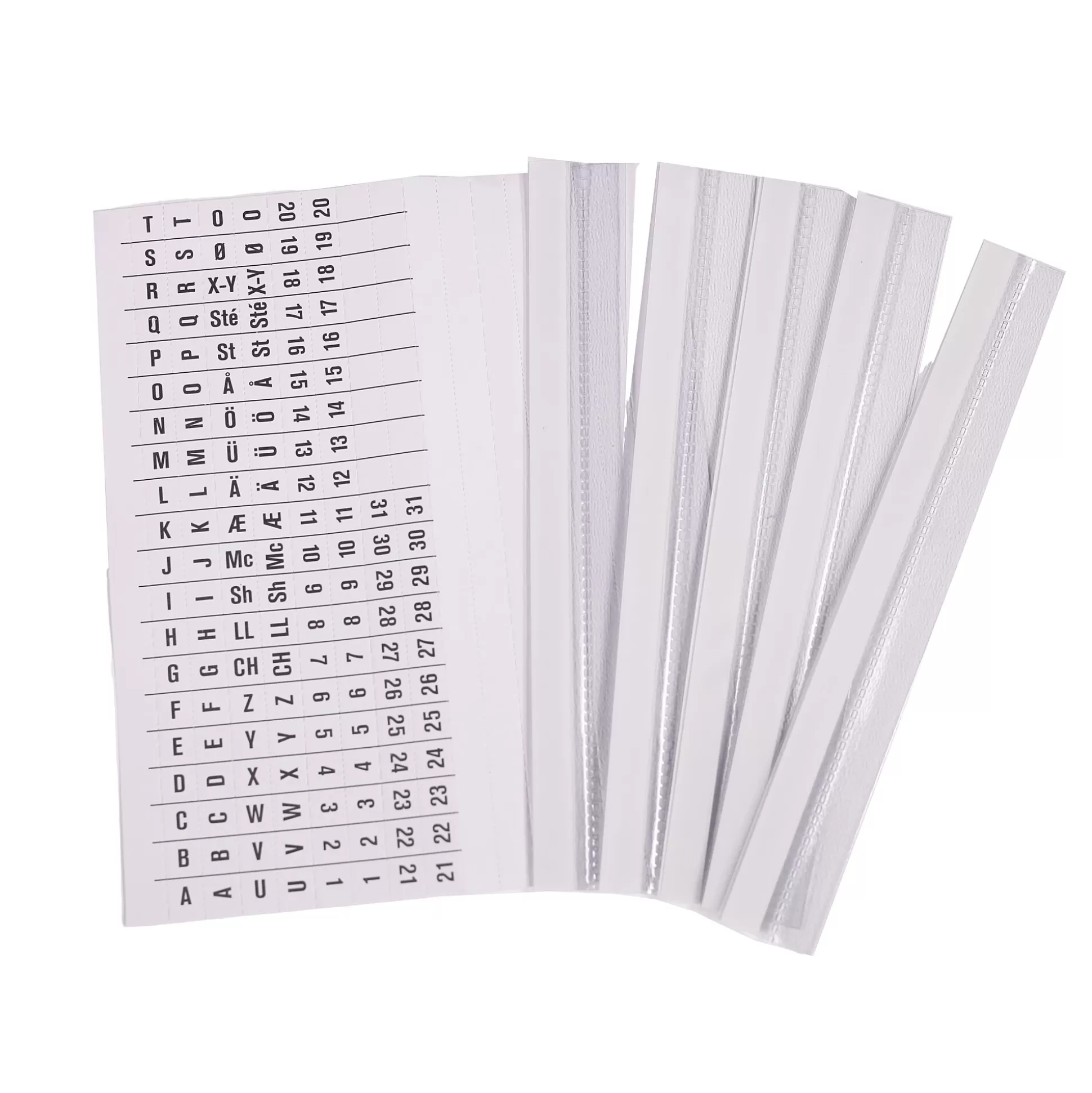 ESSELTE Klasseren-Index Tabs Transparant Zelfklevend Pvc 5X20Cm 5 Stuks