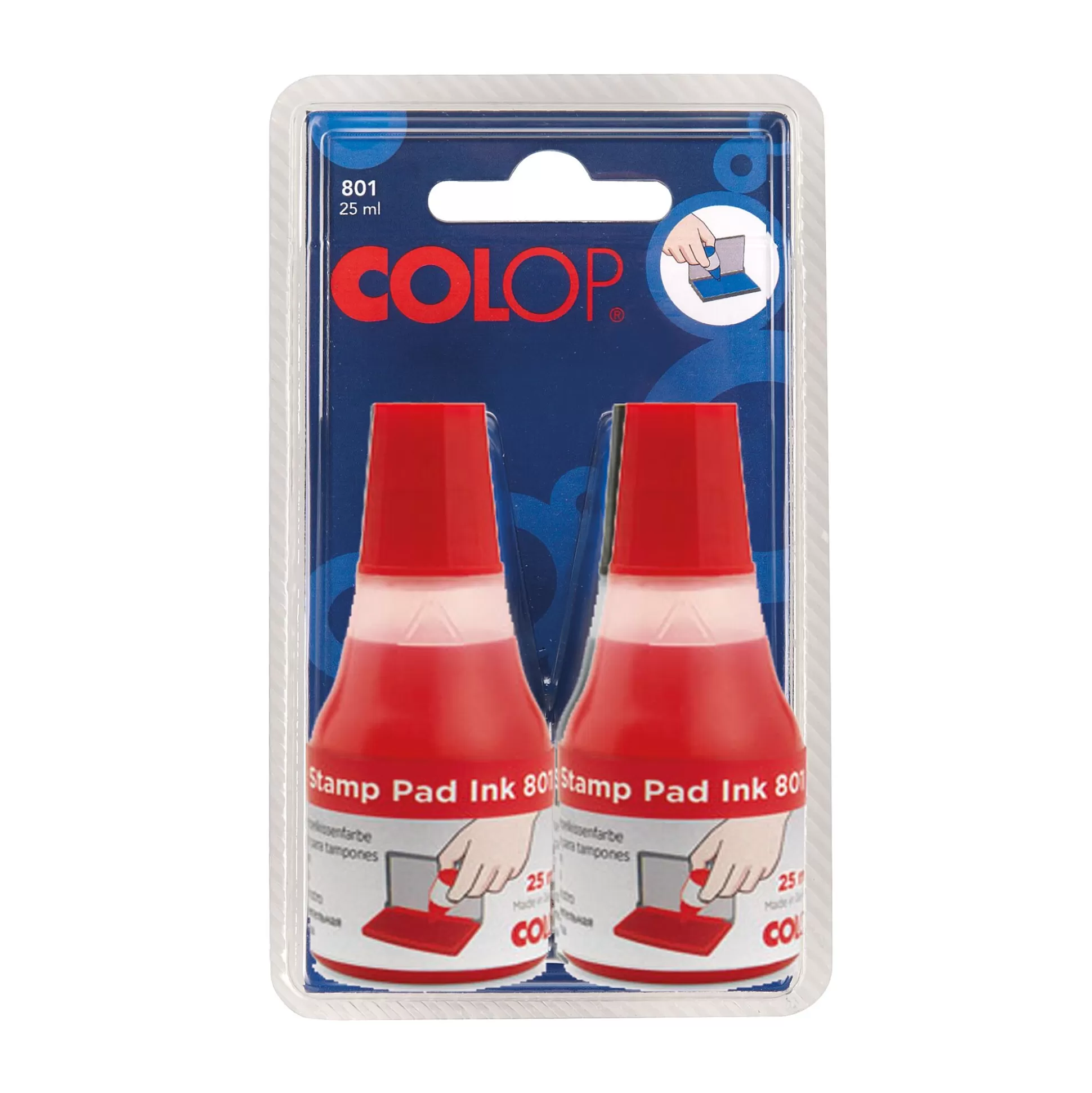 COLOP Labelen & Stempelen-Kantoorinkt Rood 25Ml 2 Stuks