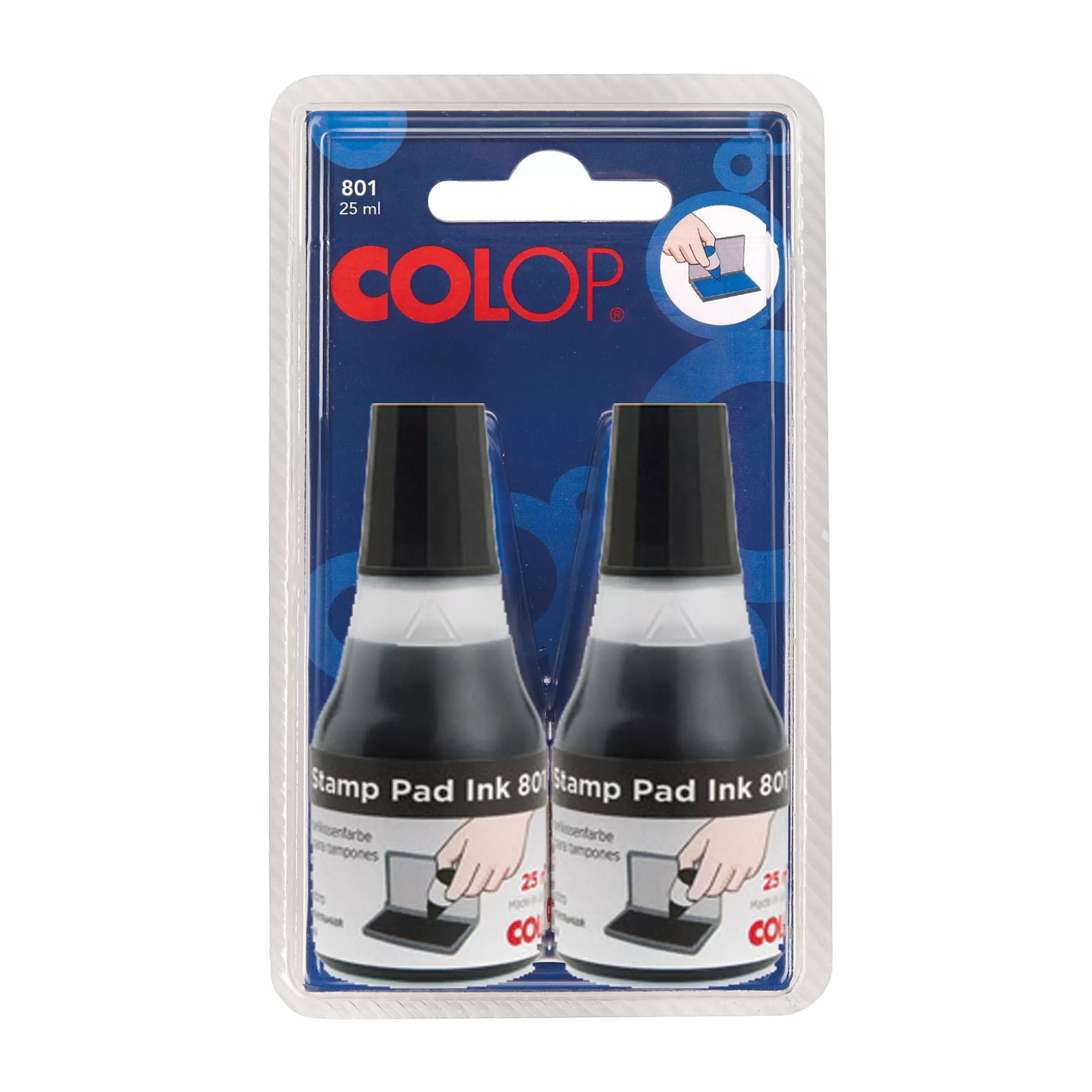 COLOP Labelen & Stempelen-Kantoorinkt Zwart 25Ml 2 Stuks