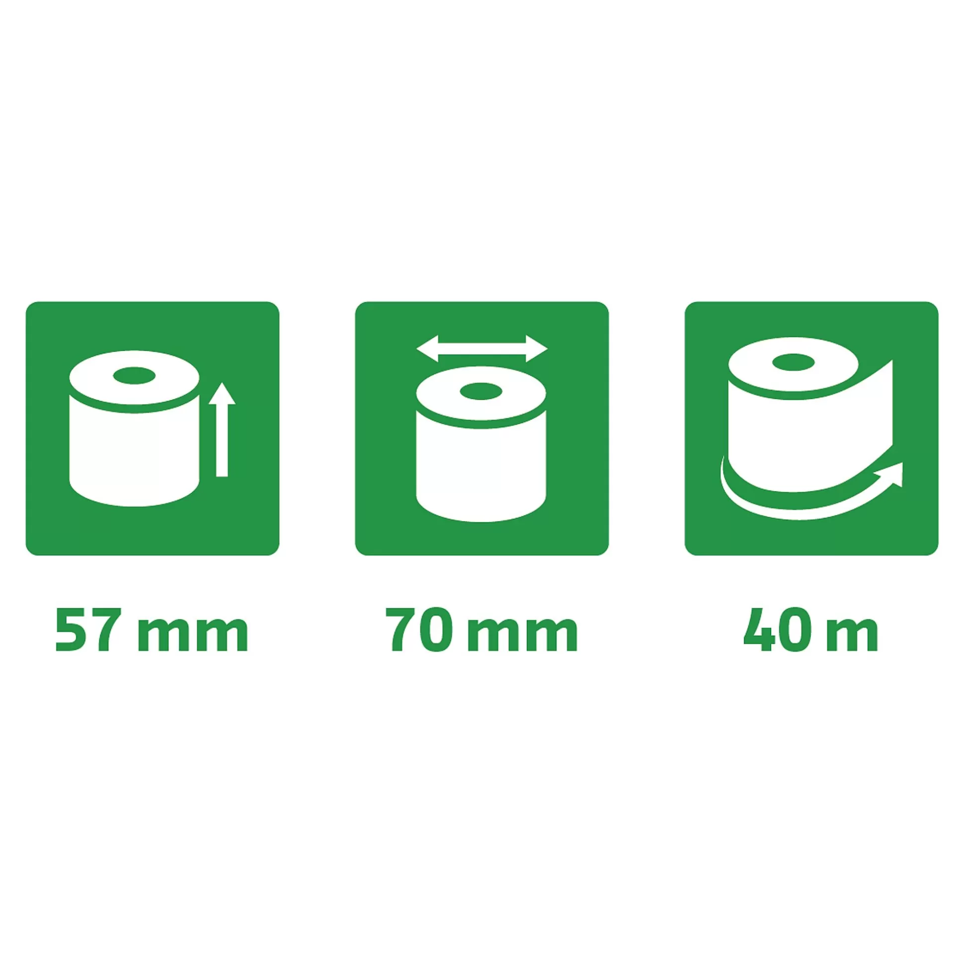 EXACOMPTA Kassa-Kassarol 57X70X12Mm L 44M 1-Laags 10 Stuks