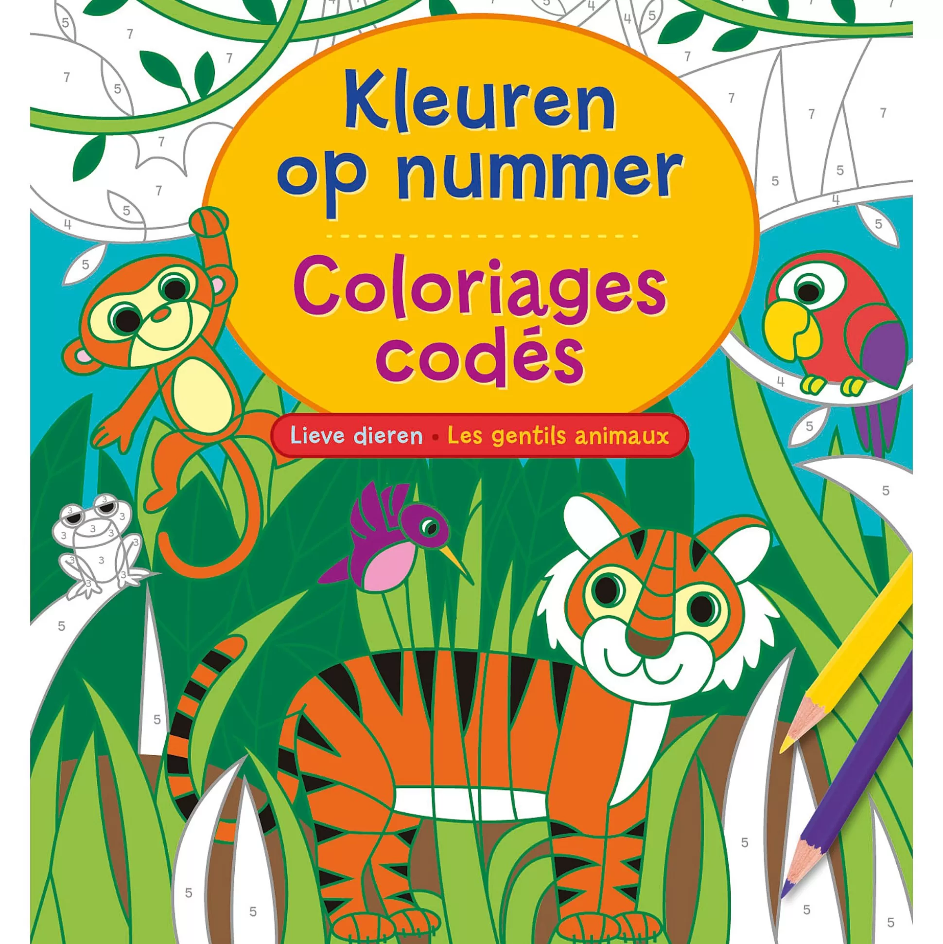 * Kleurboeken-Kleuren Op Nummer - Lieve Dieren