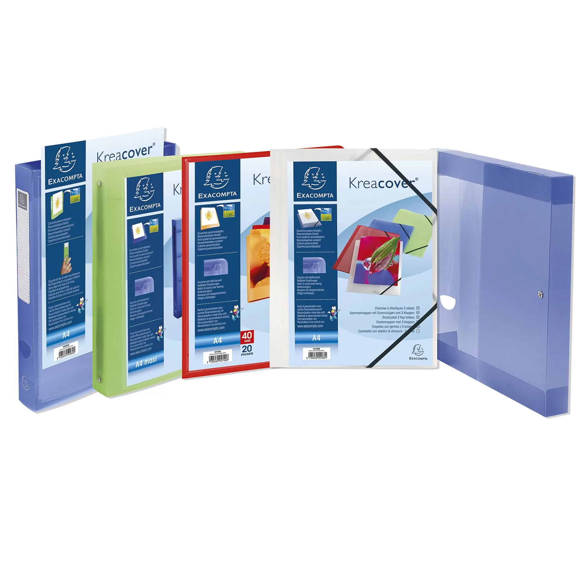 EXACOMPTA Mappen & Hoezen-Kreacover Ringmap Pp A4 Rug 2Cm 2 Ringen 1 Stuk