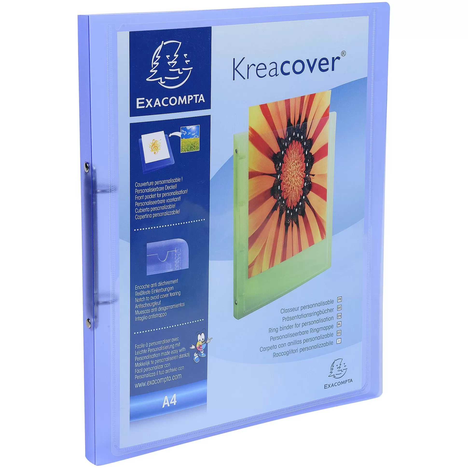 EXACOMPTA Mappen & Hoezen-Kreacover Ringmap Pp A4 Rug 2Cm 2 Ringen 1 Stuk