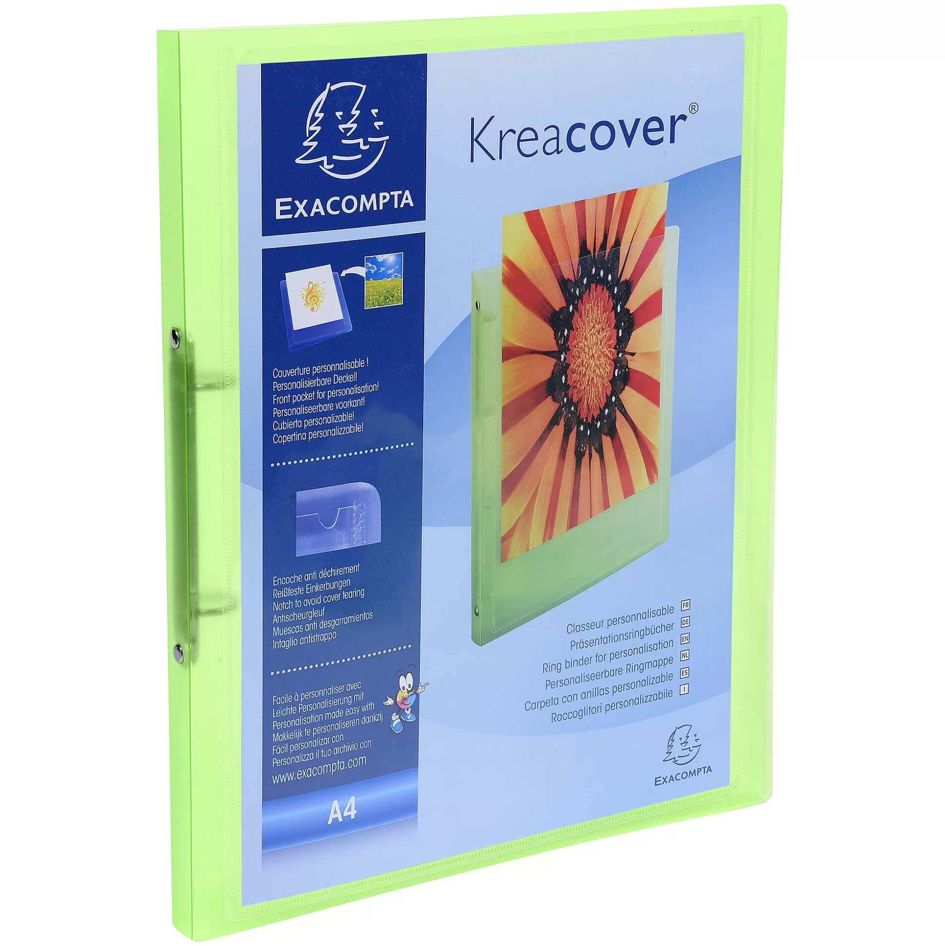 EXACOMPTA Mappen & Hoezen-Kreacover Ringmap Pp A4 Rug 2Cm 2 Ringen 1 Stuk