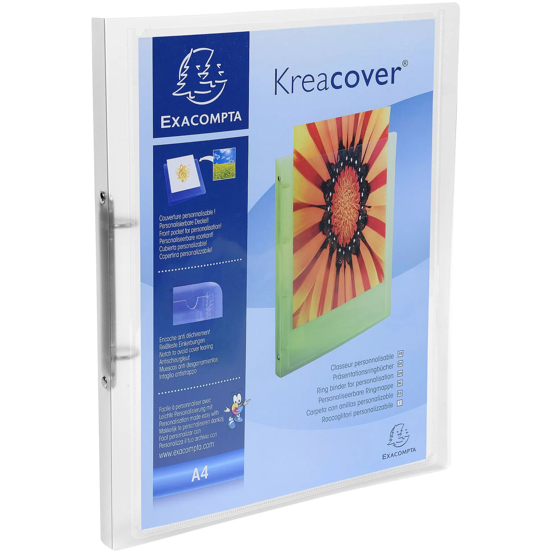 EXACOMPTA Mappen & Hoezen-Kreacover Ringmap Pp A4 Rug 2Cm 2 Ringen 1 Stuk