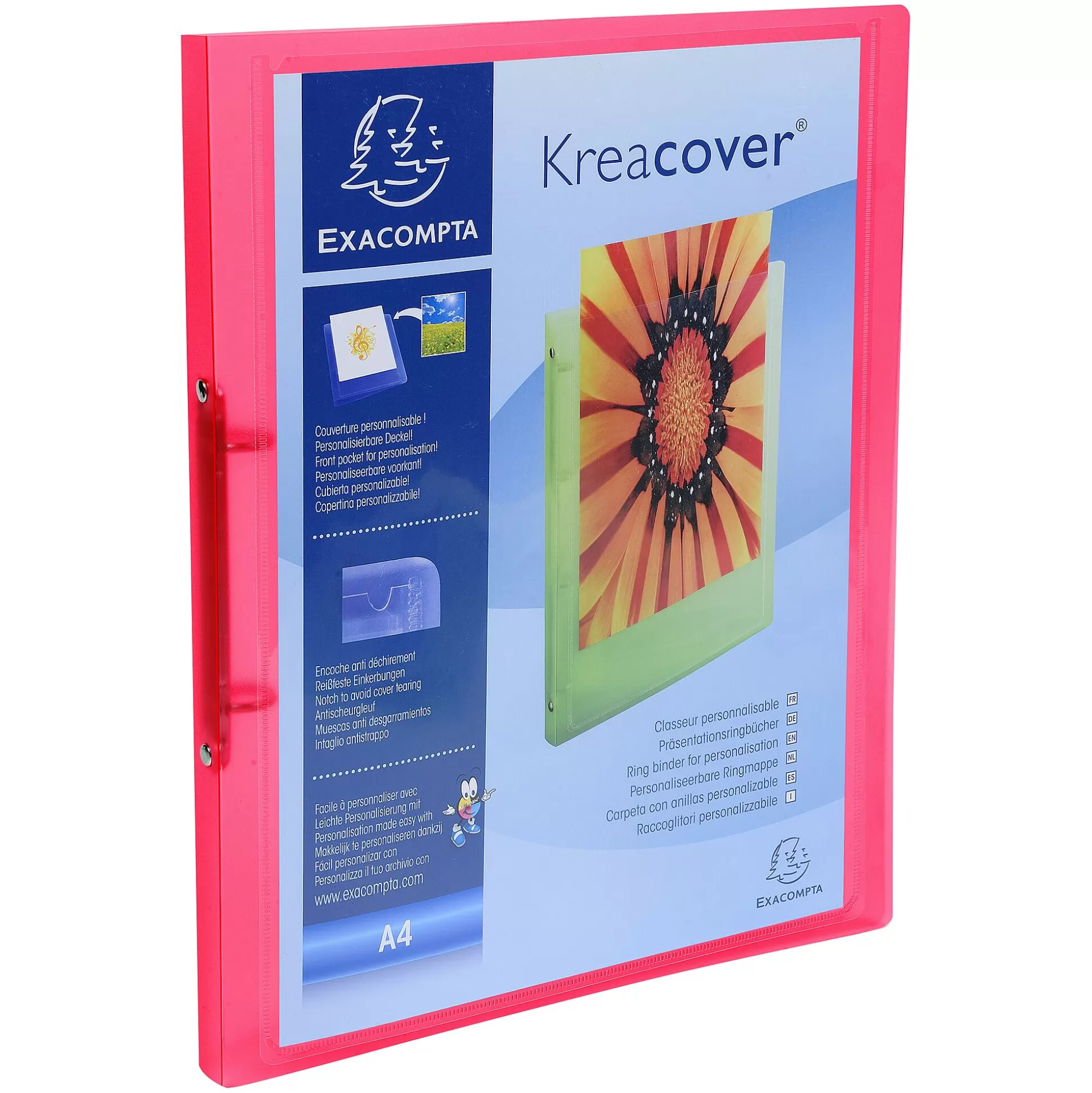 EXACOMPTA Mappen & Hoezen-Kreacover Ringmap Pp A4 Rug 2Cm 2 Ringen 1 Stuk