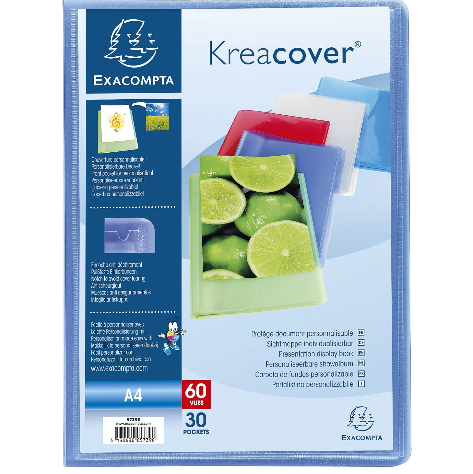 EXACOMPTA Klasseren-Kreacover Showalbum Pp A4 30 Tassen 60 Zichten 1 Van 5 Kleuren