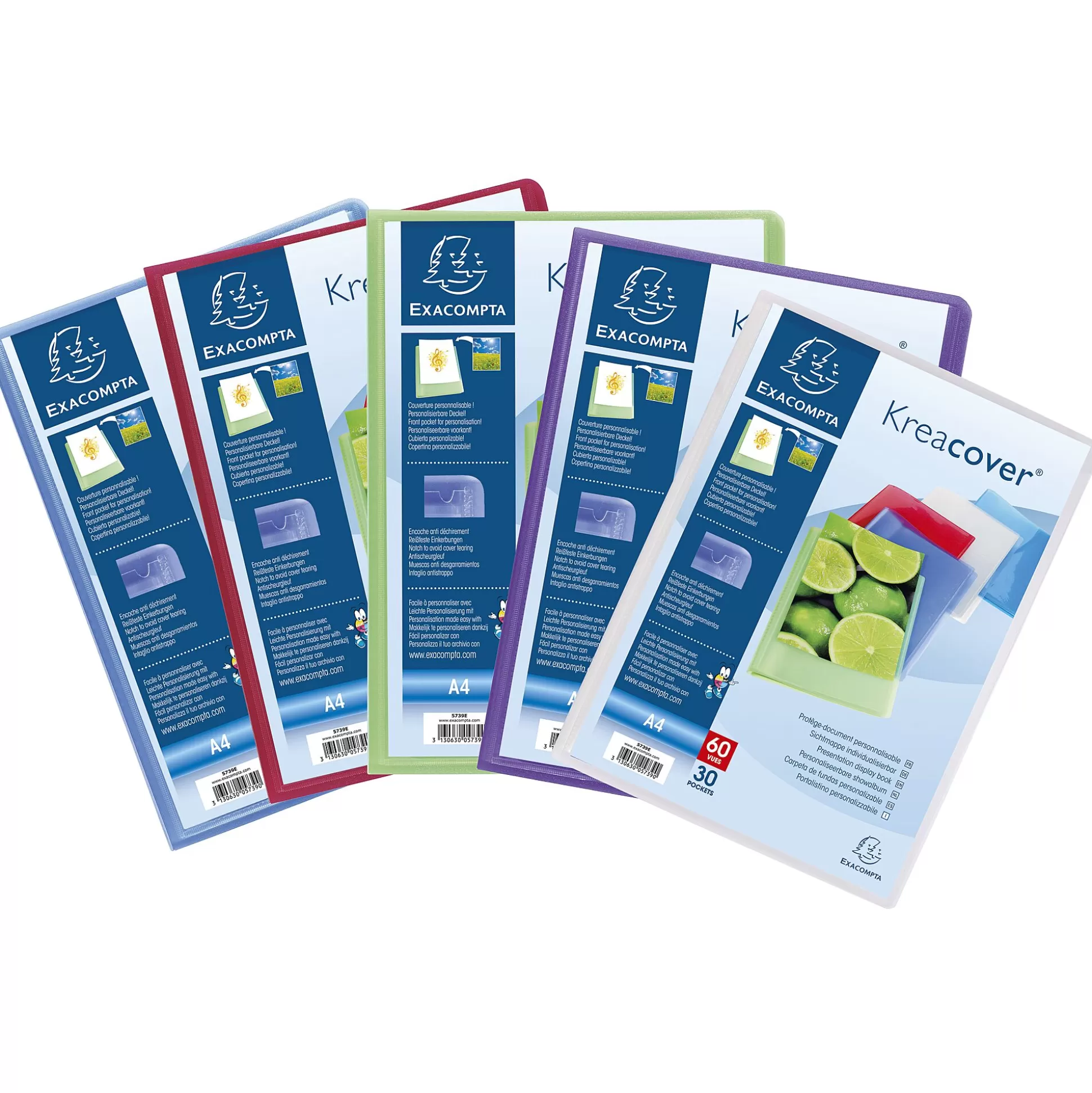 EXACOMPTA Klasseren-Kreacover Showalbum Pp A4 30 Tassen 60 Zichten 1 Van 5 Kleuren