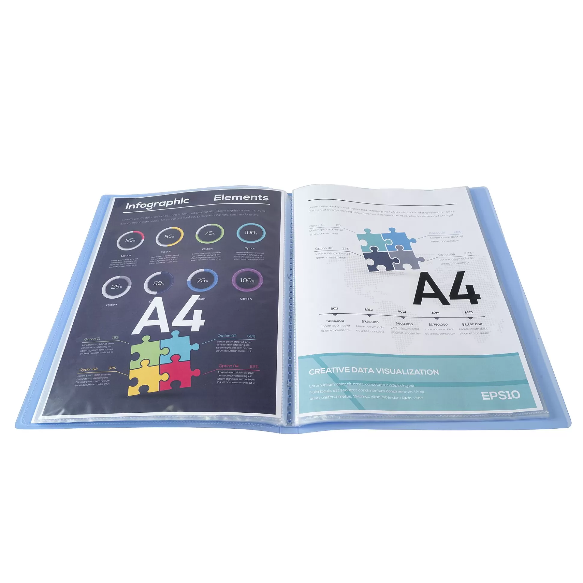 EXACOMPTA Klasseren-Kreacover Showalbum Pp A4 60 Tassen 120 Zichten 1 Van 5 Kleuren