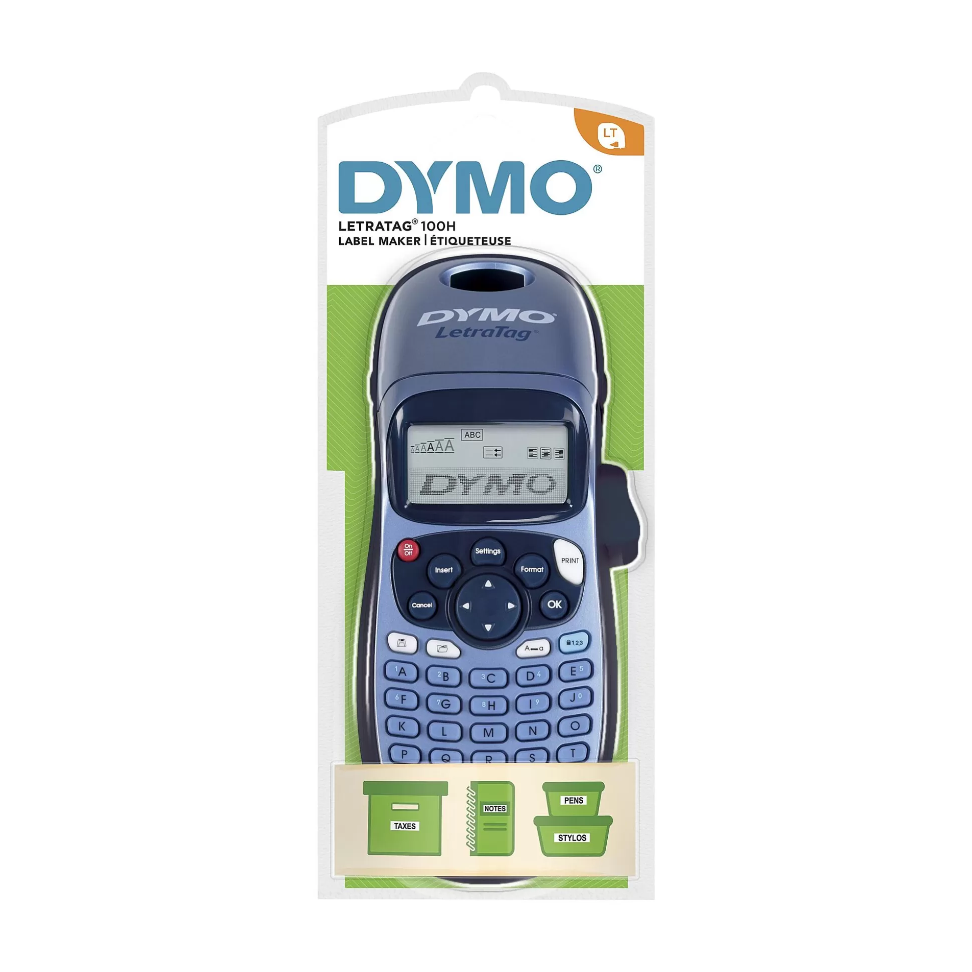 DYMO Labelen & Stempelen-Letratag Lt-100H Labelprinter + Tape Lt Wit Papier 12Mm X 4M