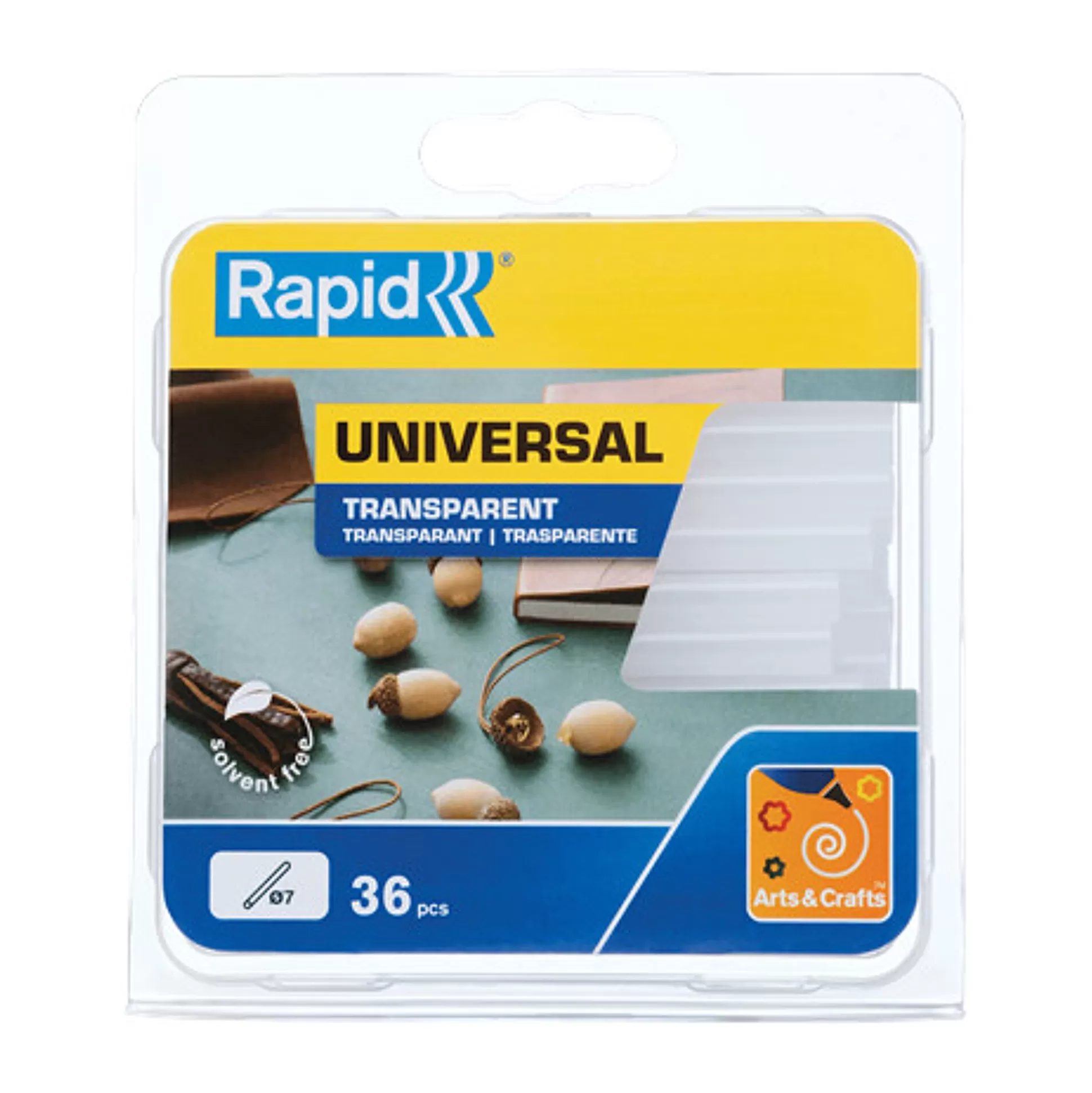 RAPID Lijmen-Lijmpatroon Transparant Universeel 9,4Cm 7Mm 36 Stuks