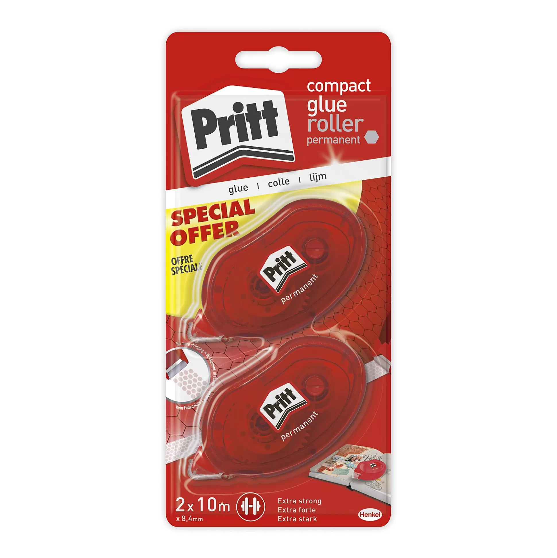 PRITT Lijmen-Lijmroller Compact Permanent 8,4Mm X 10M 2E Halve Prijs