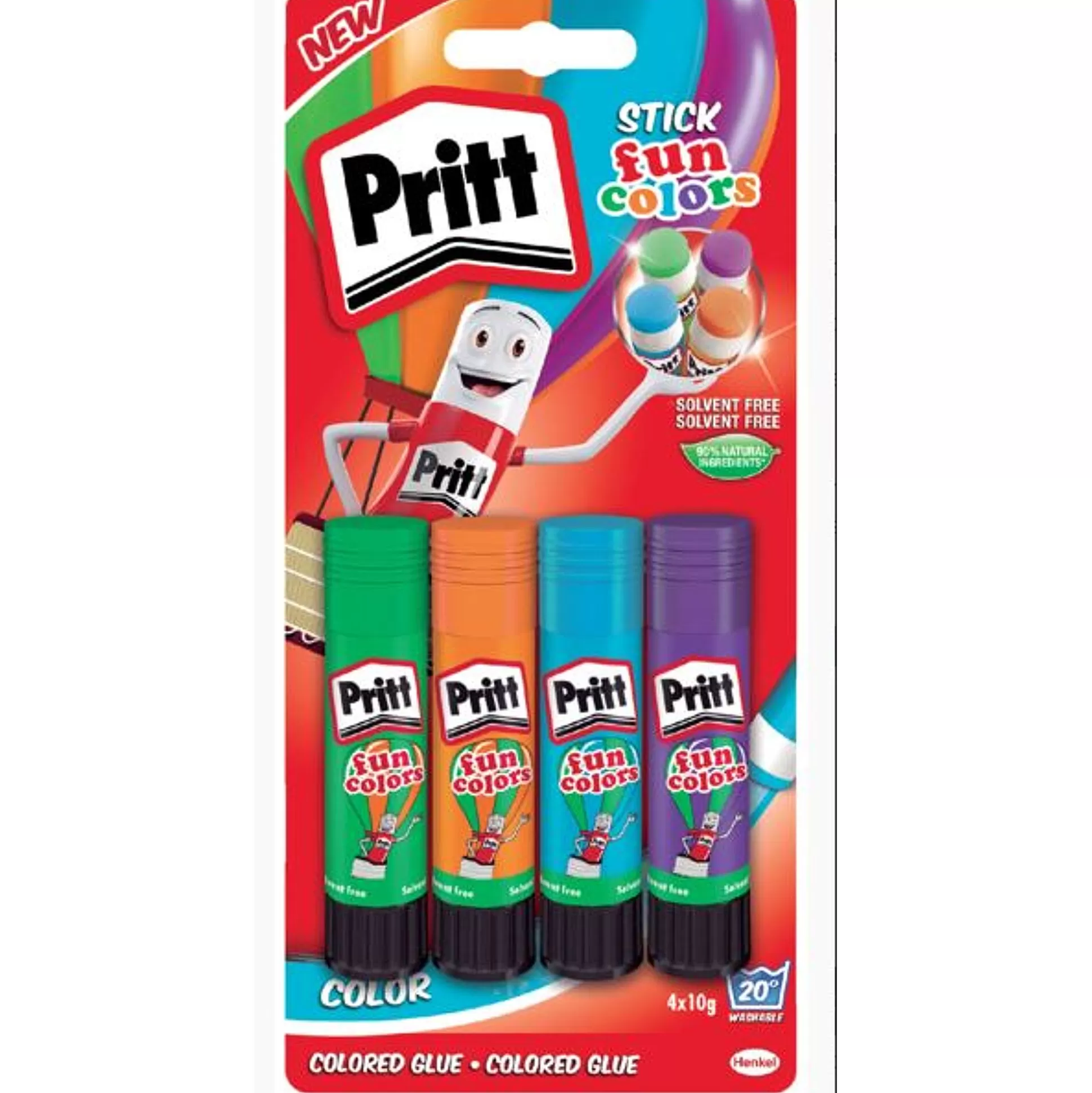 PRITT Lijmen-Lijmstift Fun Colors 4X10G