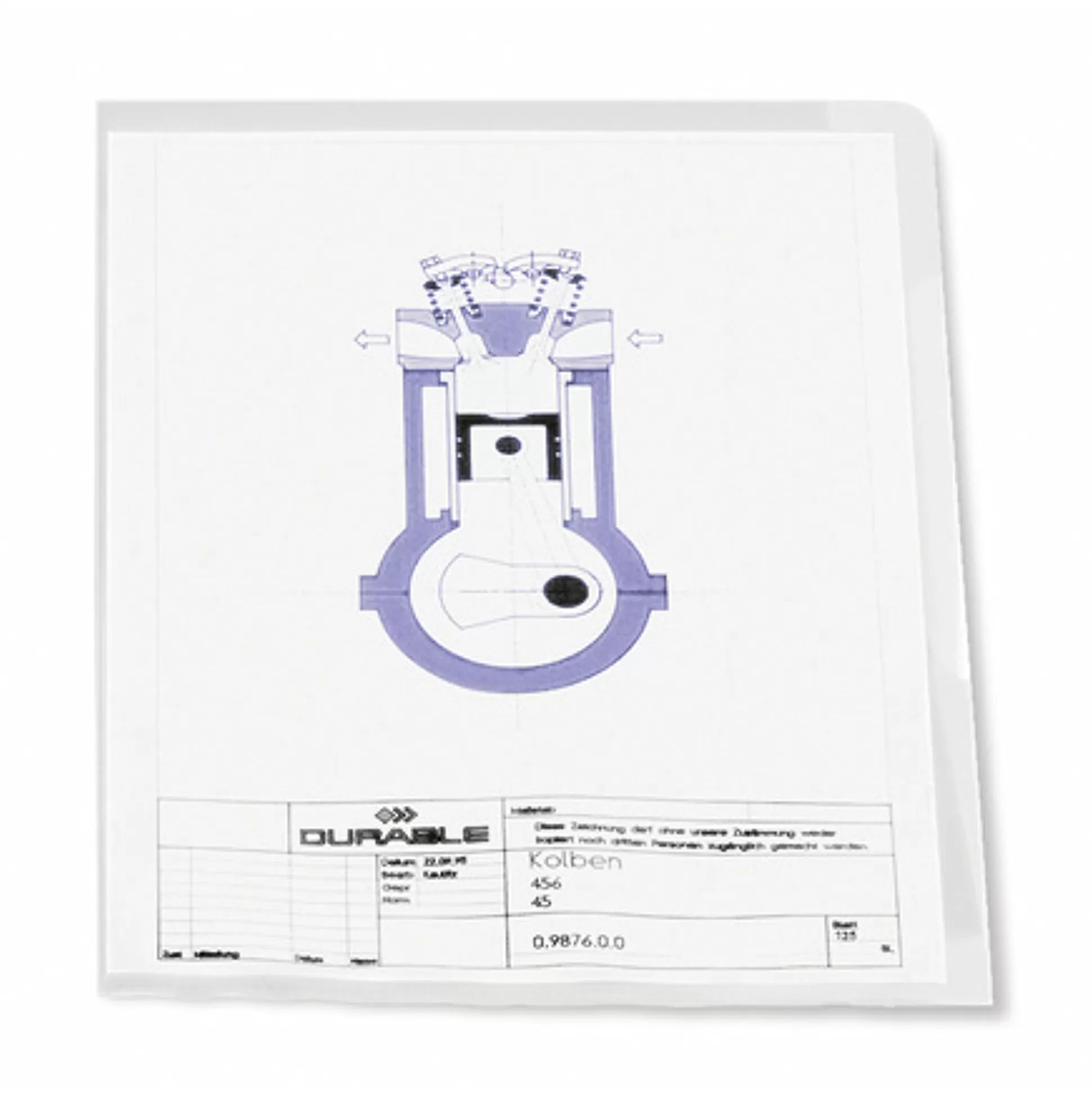 DURABLE Mappen & Hoezen-L-Map Pp Copy-Safe A4 Transparant 10 Stuks