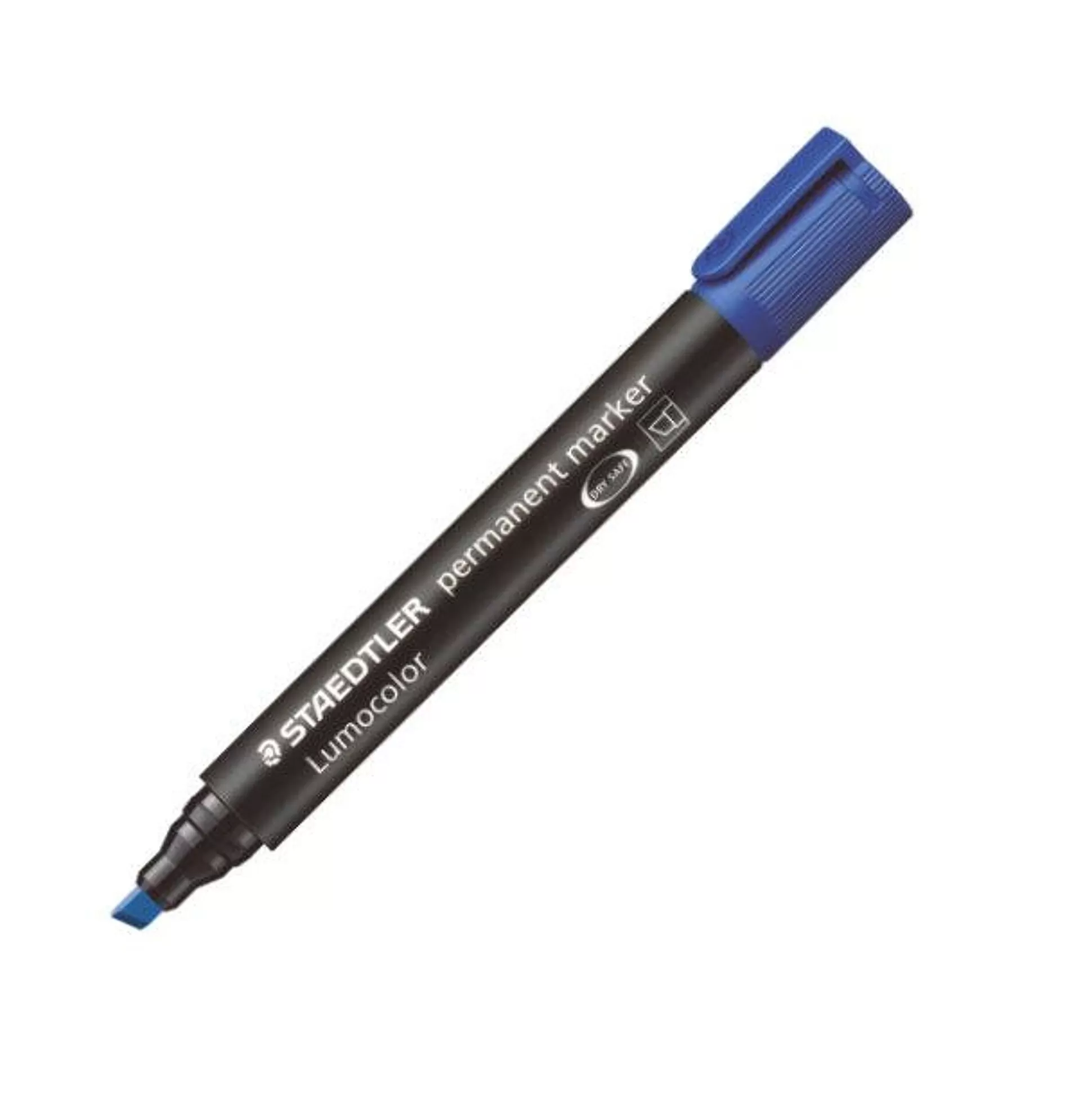 STAEDTLER Stiften-Lumocolor Permanent Marker Beitelpunt Blauw