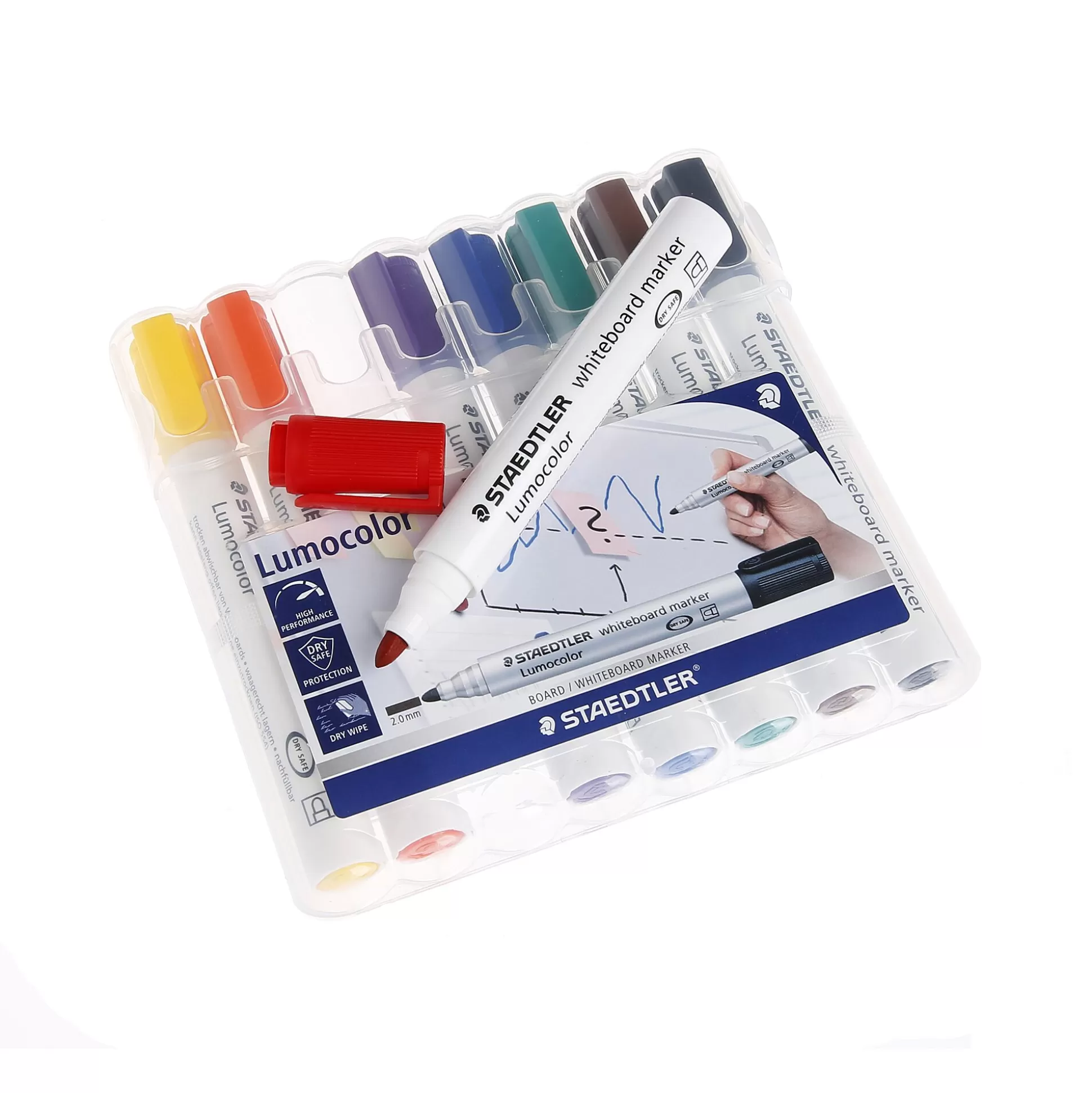 STAEDTLER Stiften-Lumocolor Permanent Marker Ronde Punt Assorti 8 Stuks