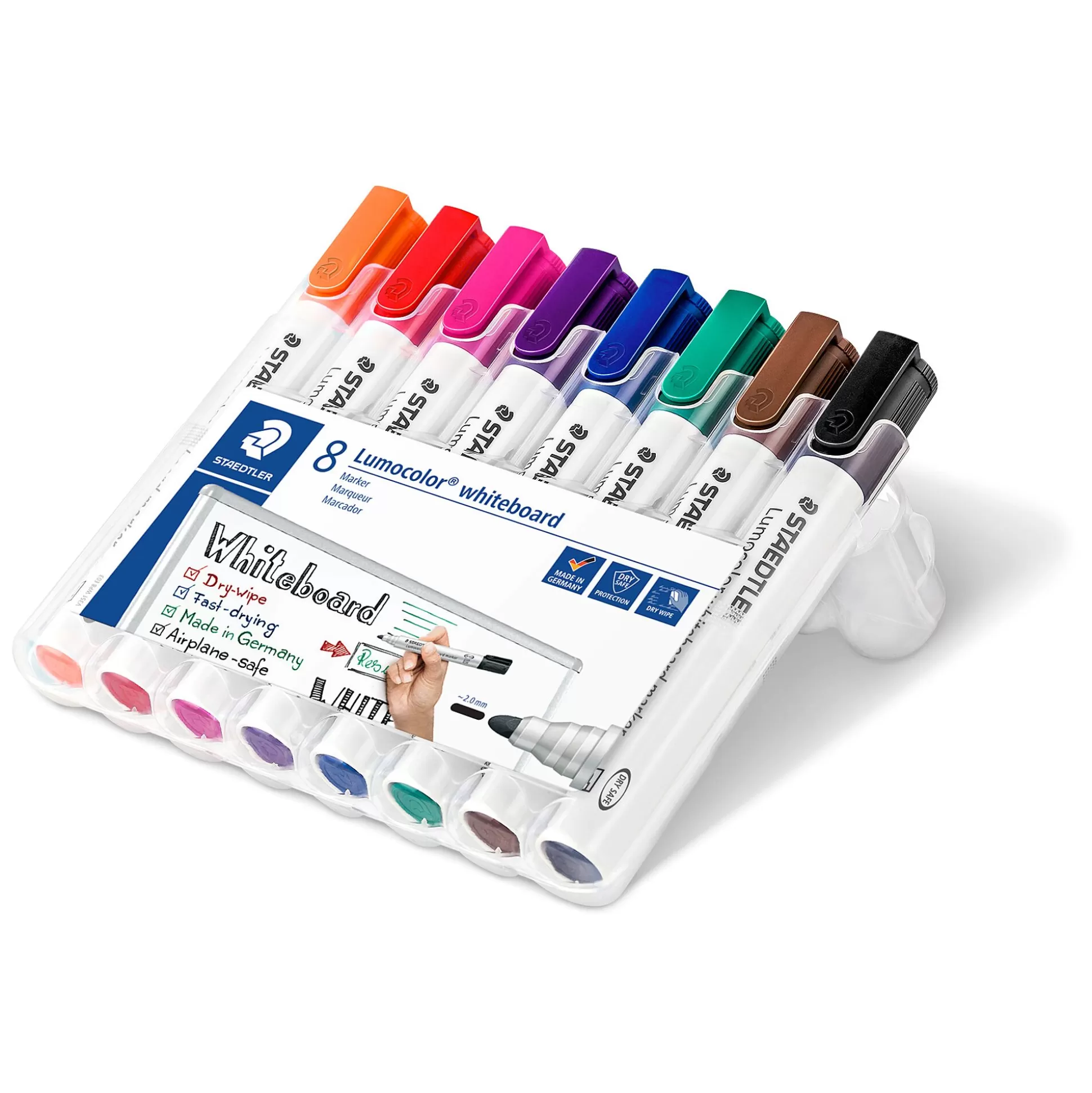 STAEDTLER Klein Presentatiemateriaal-Lumocolor Whiteboard Marker Assorti 8 Stuks