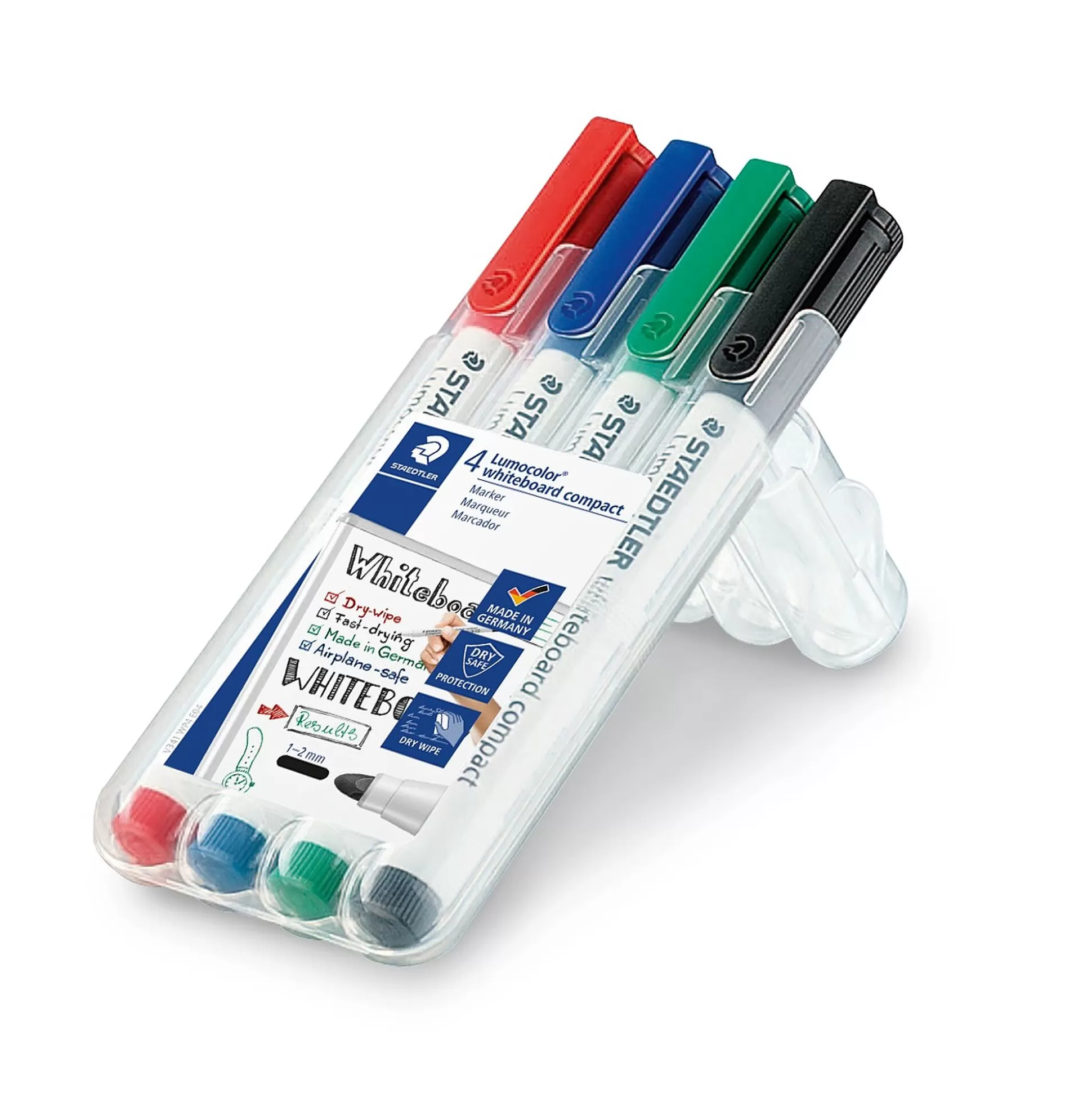 STAEDTLER Klein Presentatiemateriaal-Lumocolor Whiteboard Marker Compact 1-2Mm Assorti 4 Stuks