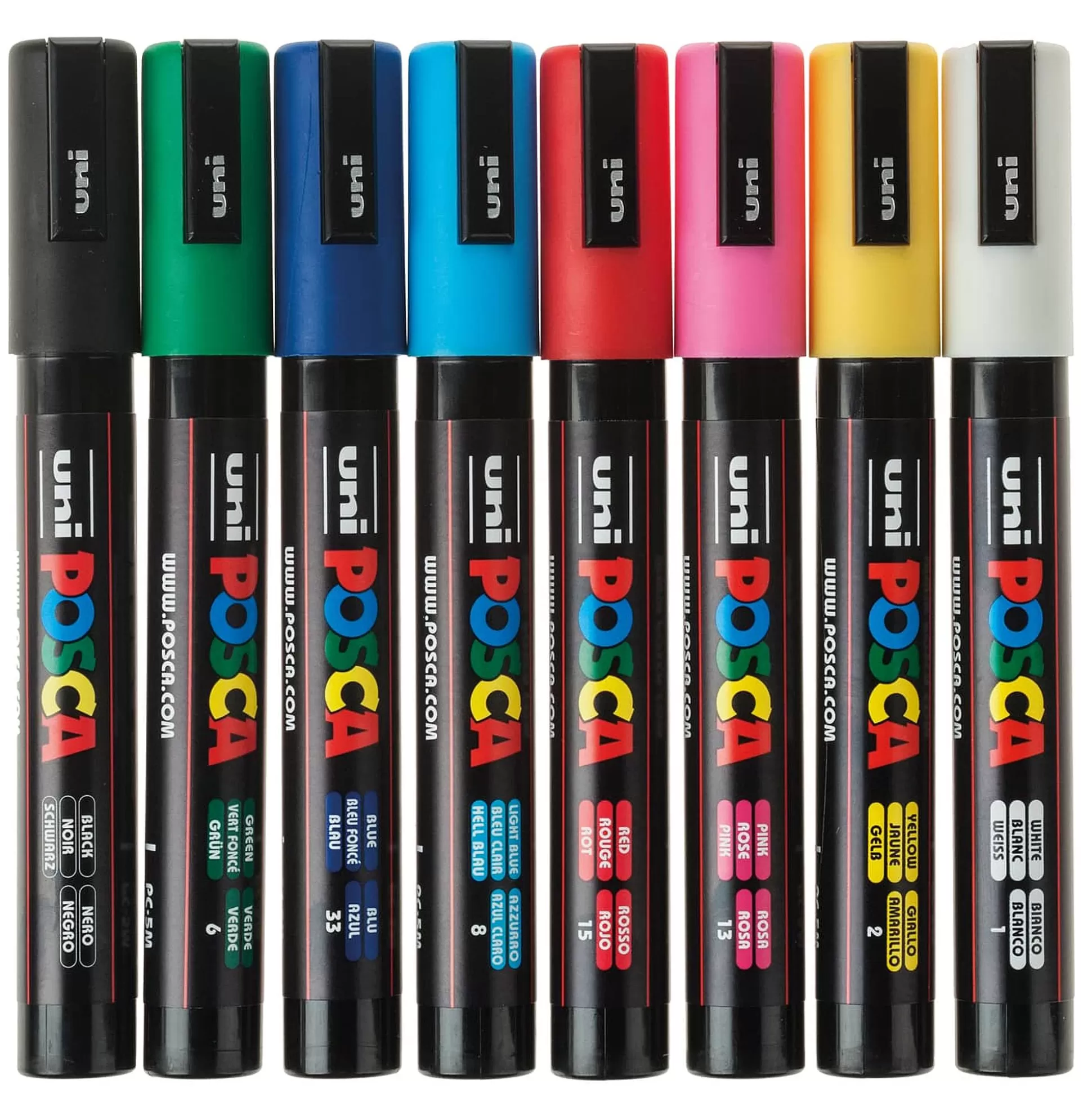 POSCA Stiften-Marker Basiskleuren Medium 1,8-2,5Mm 8 Stuks