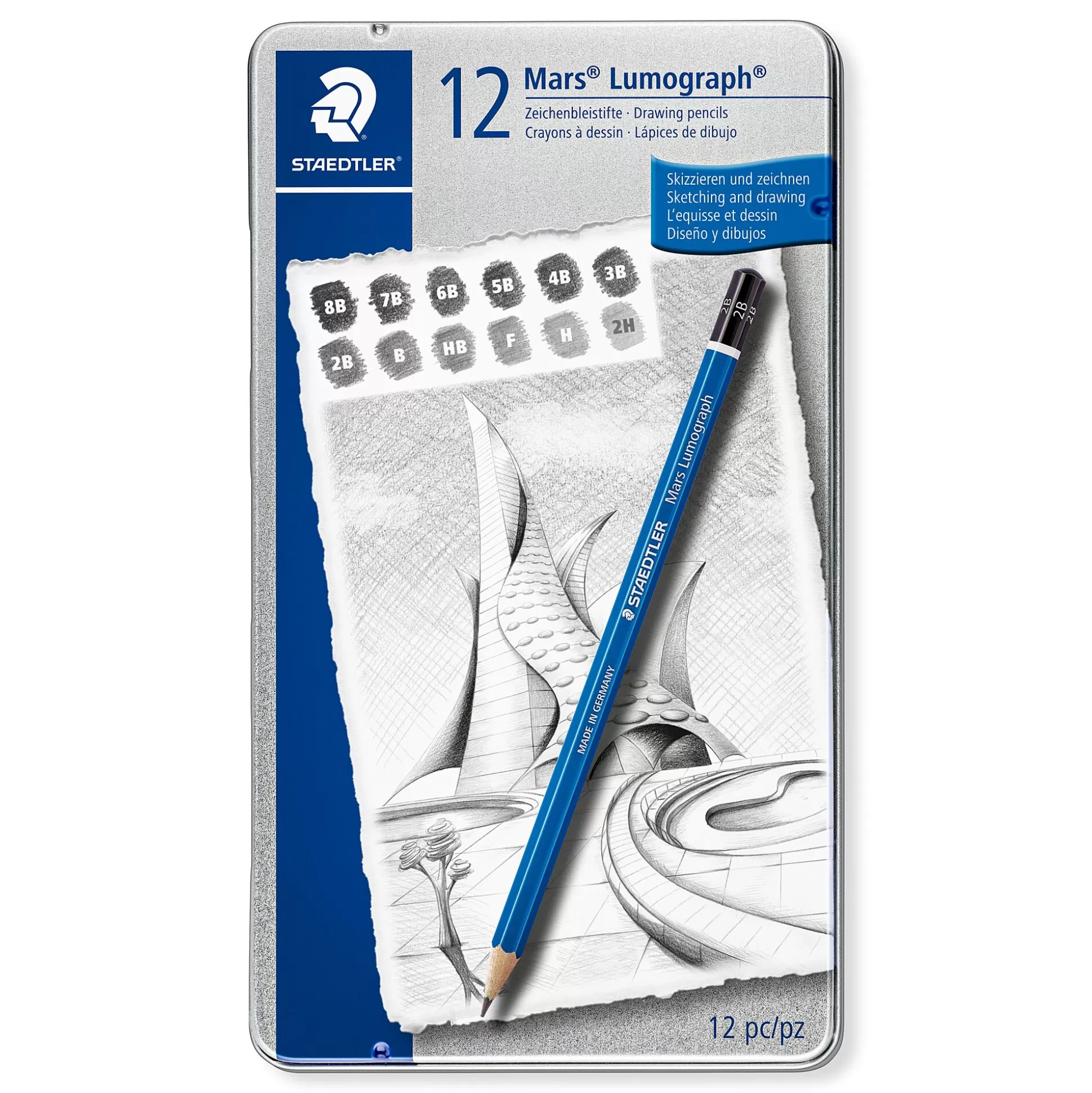 STAEDTLER Potloden & Gommen-Mars Lumograph Potloden 12 Stuks