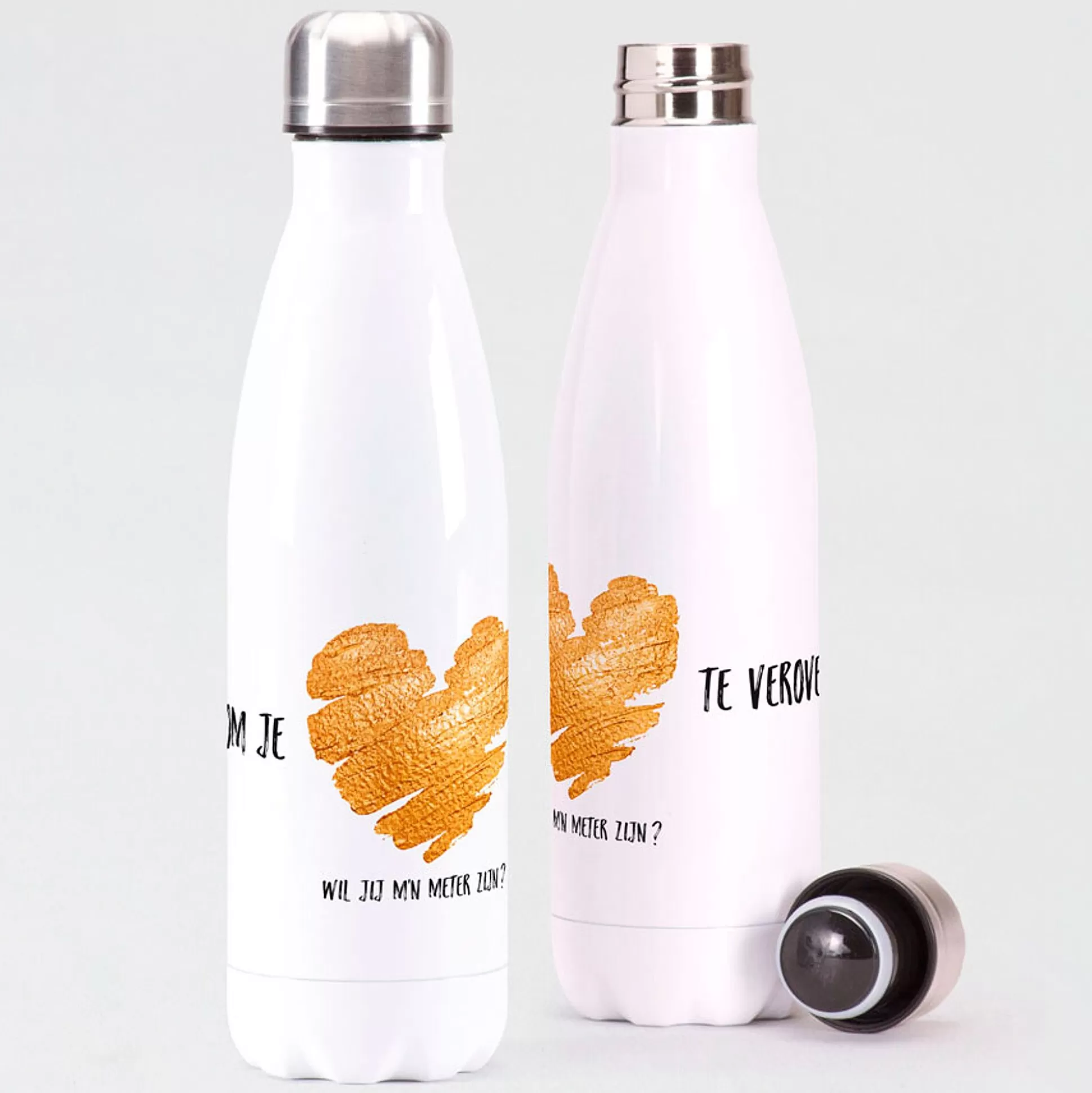 MIJN ONTWERP Drinkflessen-Mooie Drinkfles Met Gouden Hart