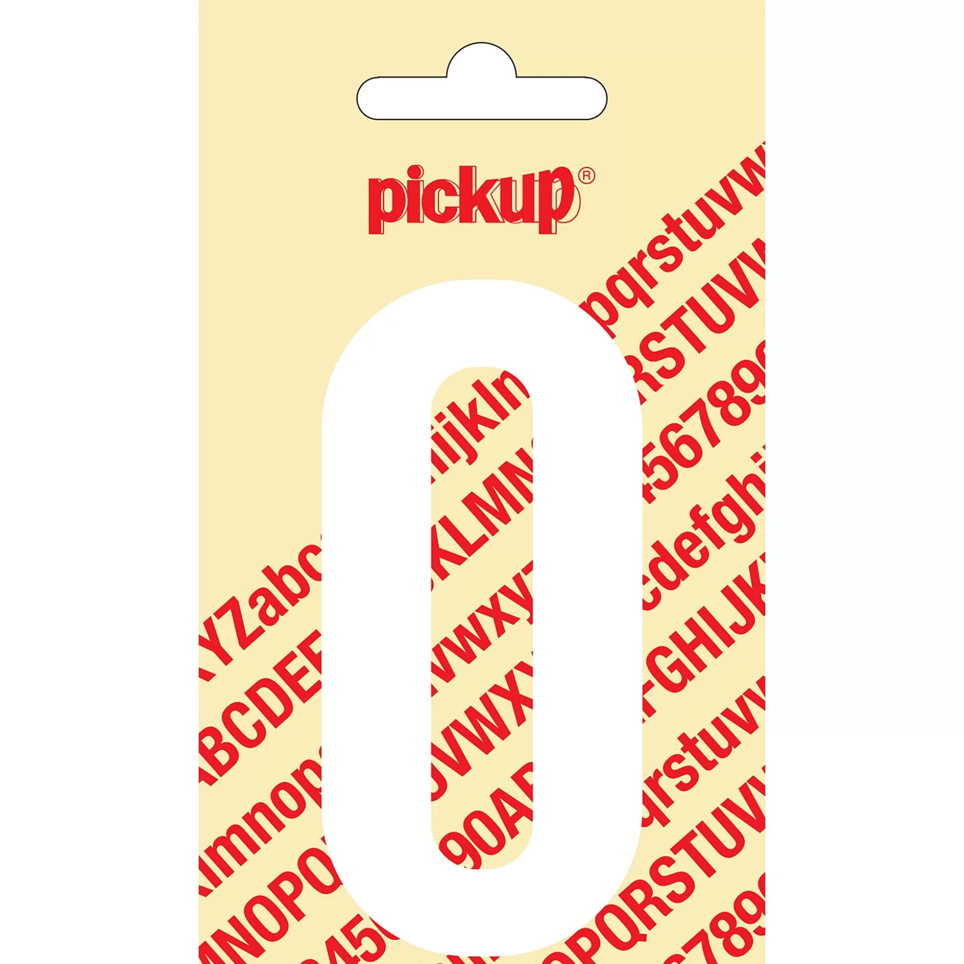 PICKUP Pictogrammen & Promo-Nobel Cijfer 0 Wit 9Cm