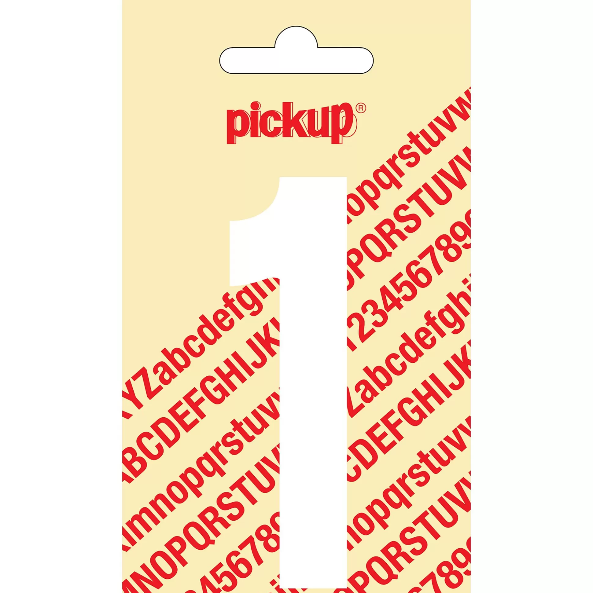 PICKUP Pictogrammen & Promo-Nobel Cijfer 1 Wit 9Cm