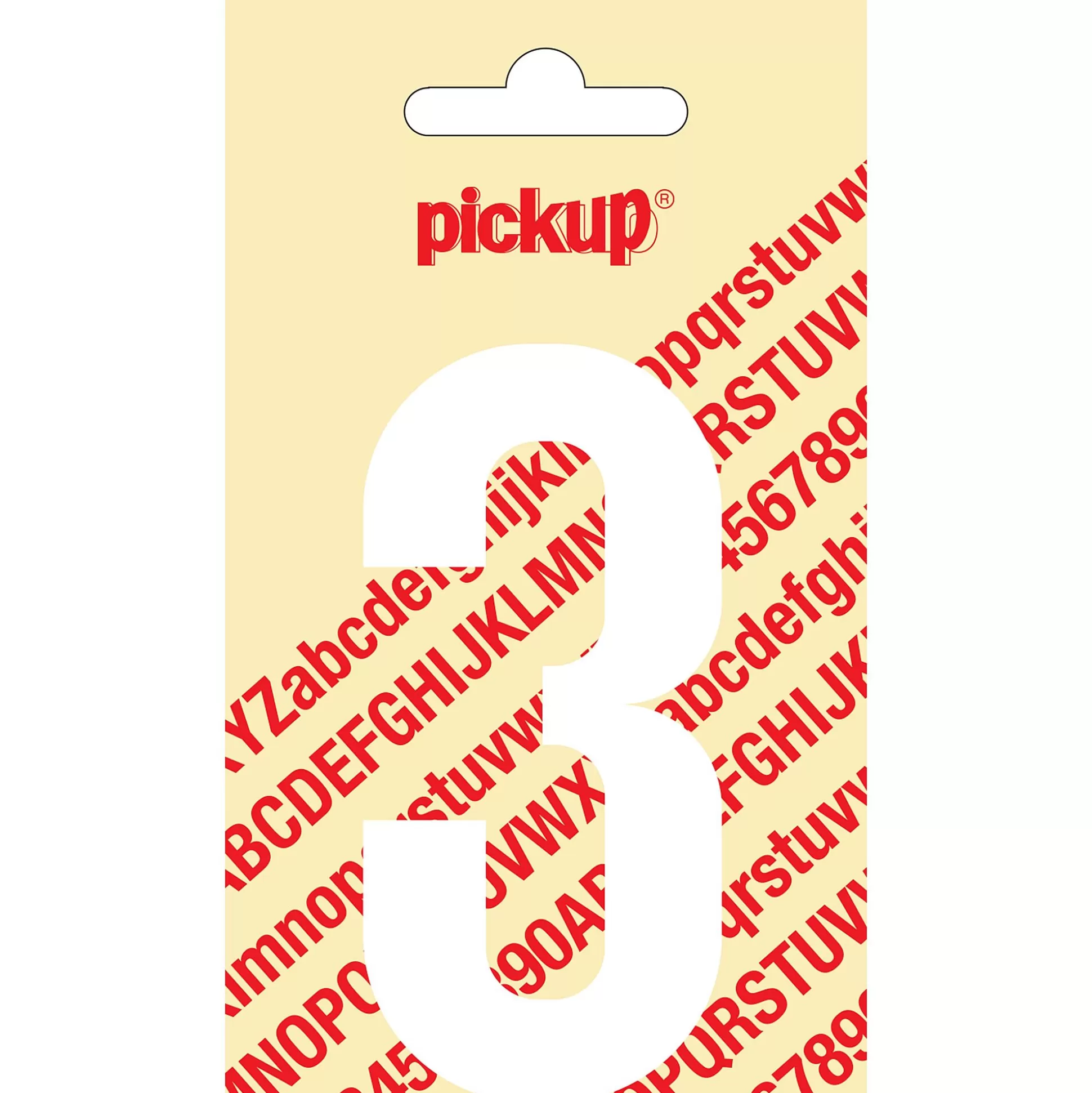 PICKUP Pictogrammen & Promo-Nobel Cijfer 3 Wit 9Cm