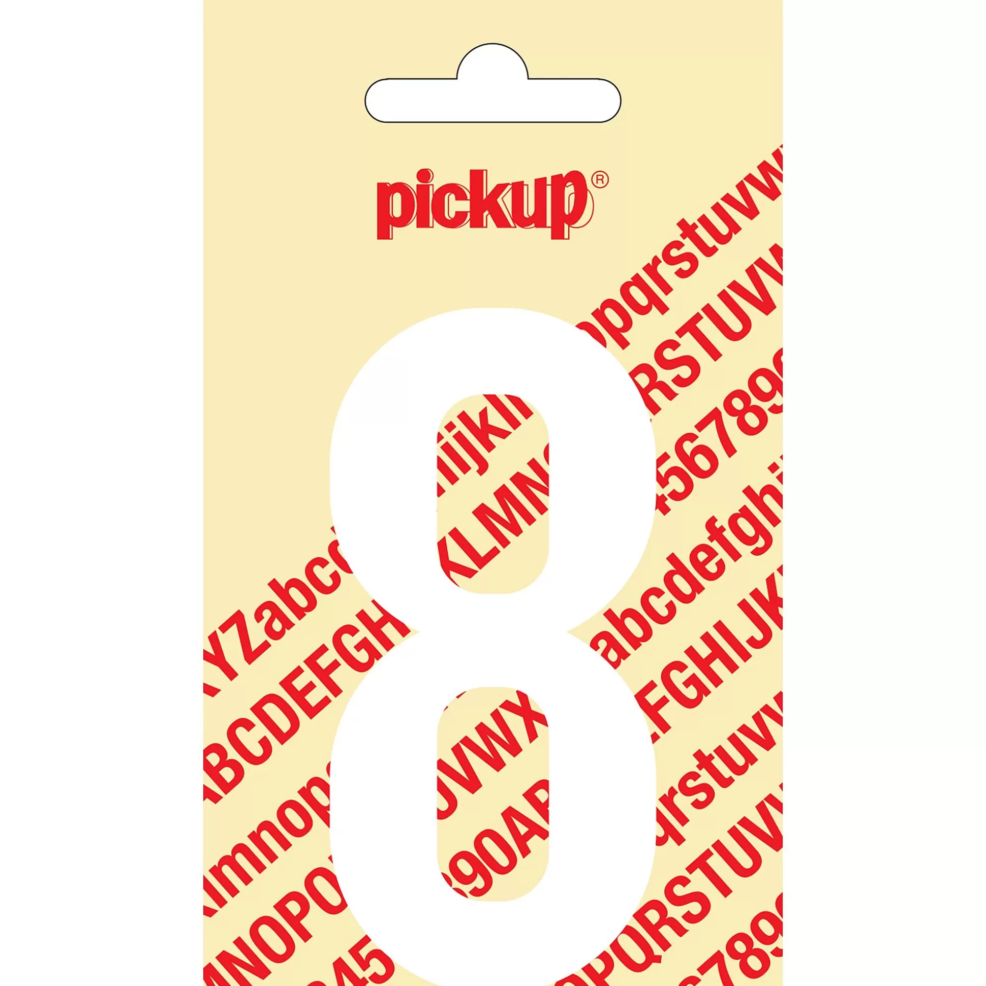 PICKUP Pictogrammen & Promo-Nobel Cijfer 8 Wit 9Cm