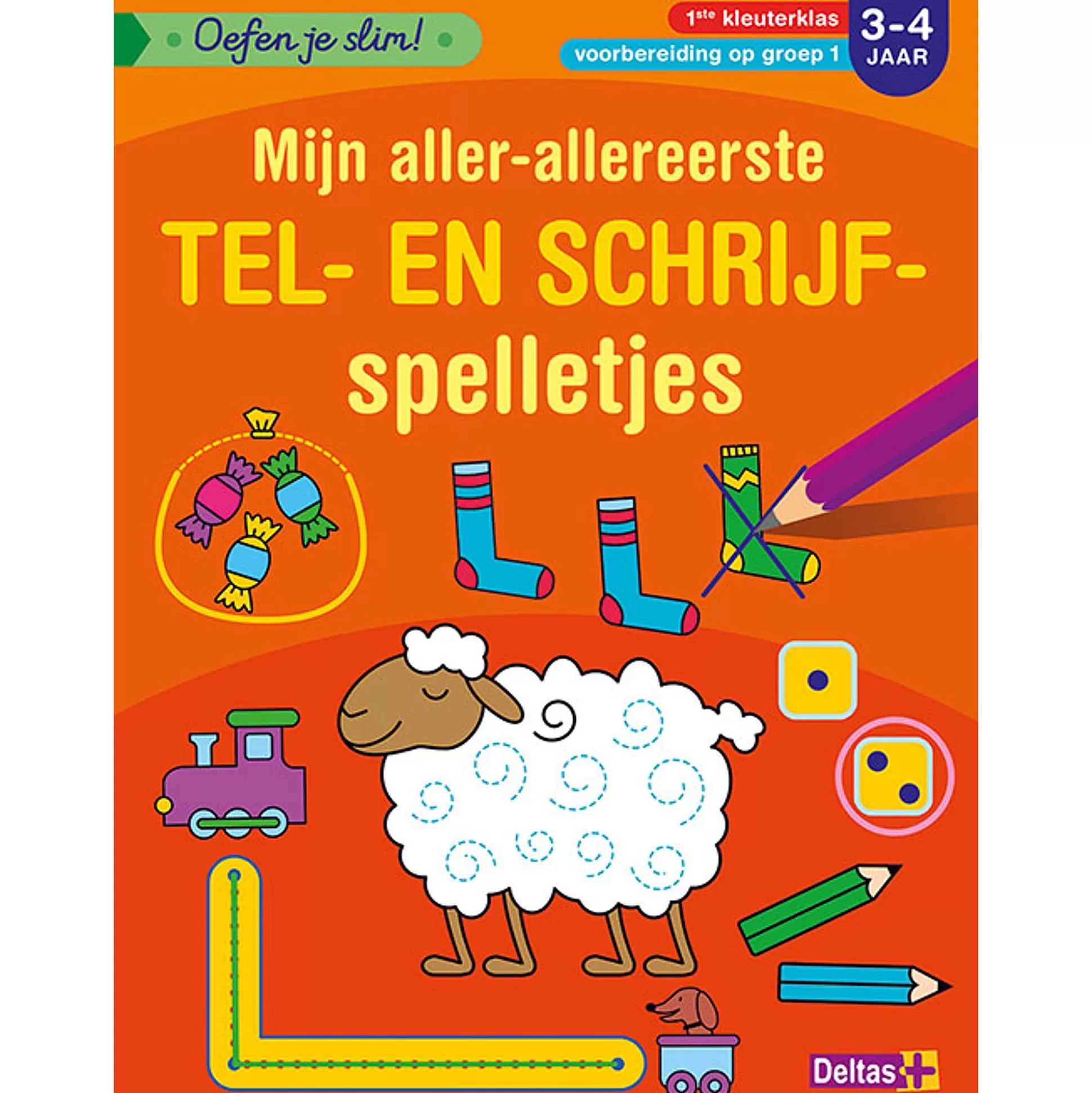 * Educatieve Boekjes-Oefen Je Slim - Mijn Aller-Allereerste Tel- En Schrijf- Spelletjes