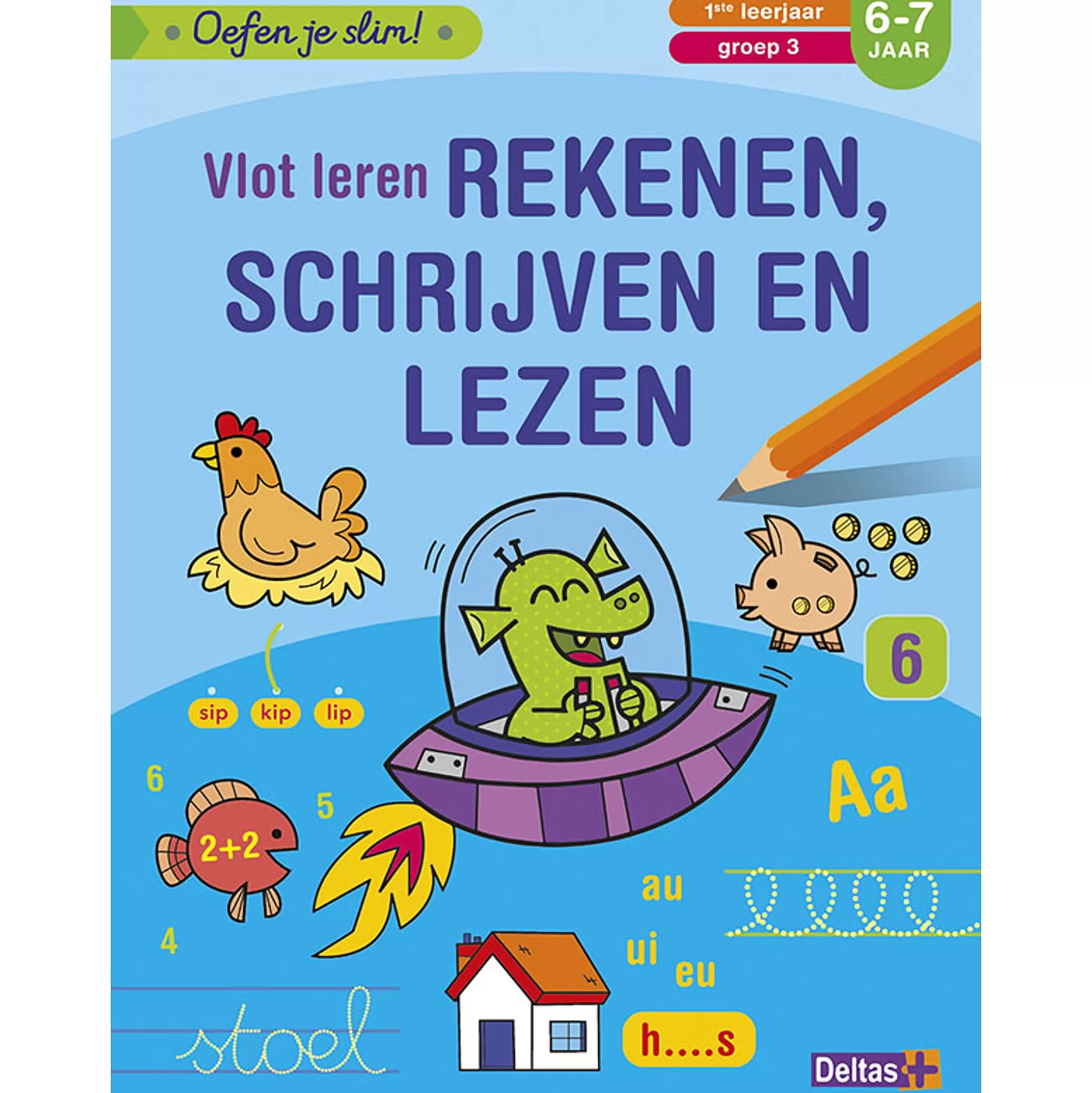 * Educatieve Boekjes-Oefen Je Slim: Vlot Leren Rekenen, Schrijven En Lezen