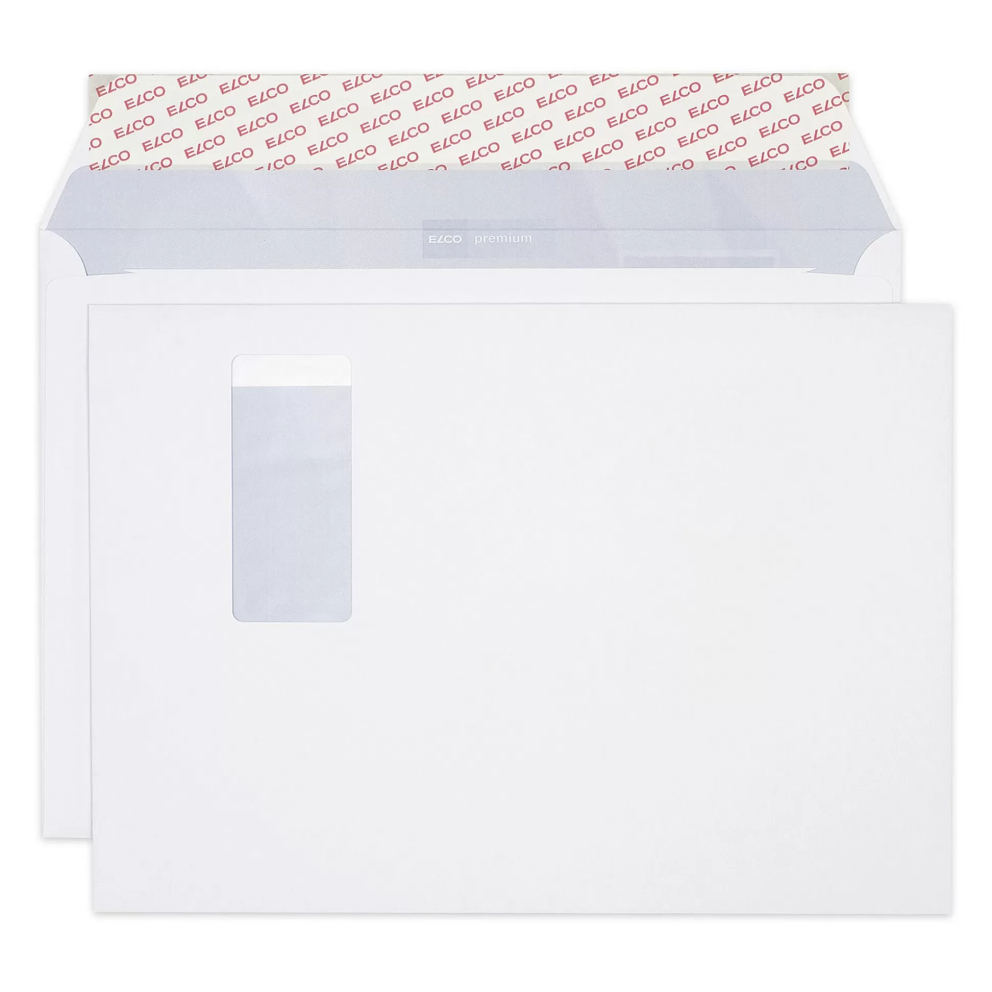 ELCO Enveloppen & Postzegels-Omslagen Office 324X229Mm Wit 120G/M C4 Zelfklevend Met Venster 10 Stuks