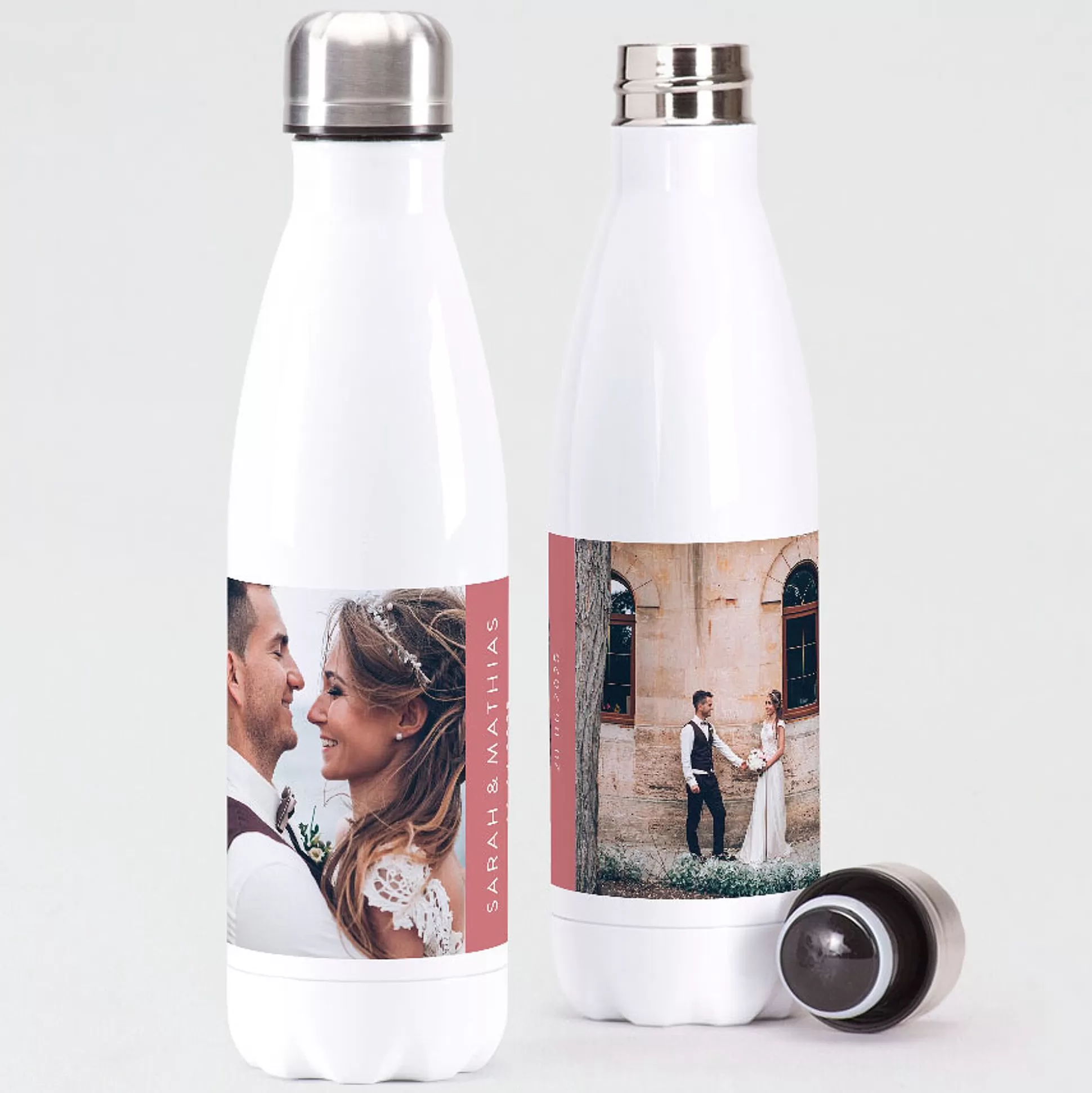 MIJN ONTWERP Drinkflessen-Originele Drinkfles Met 2 Foto's