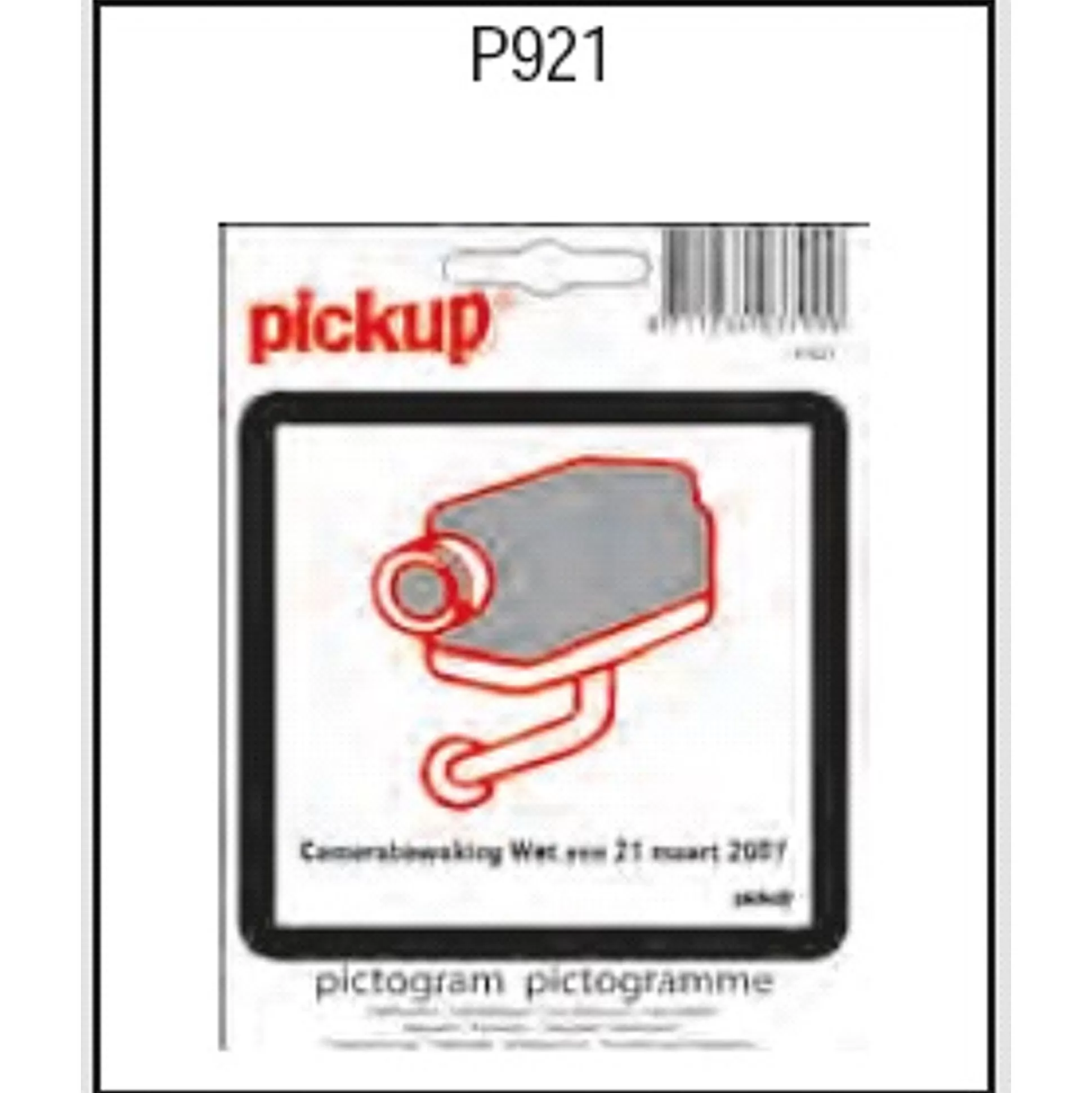 PICKUP Pictogrammen & Promo-Pictogram Camerabewaking 10X10Cm