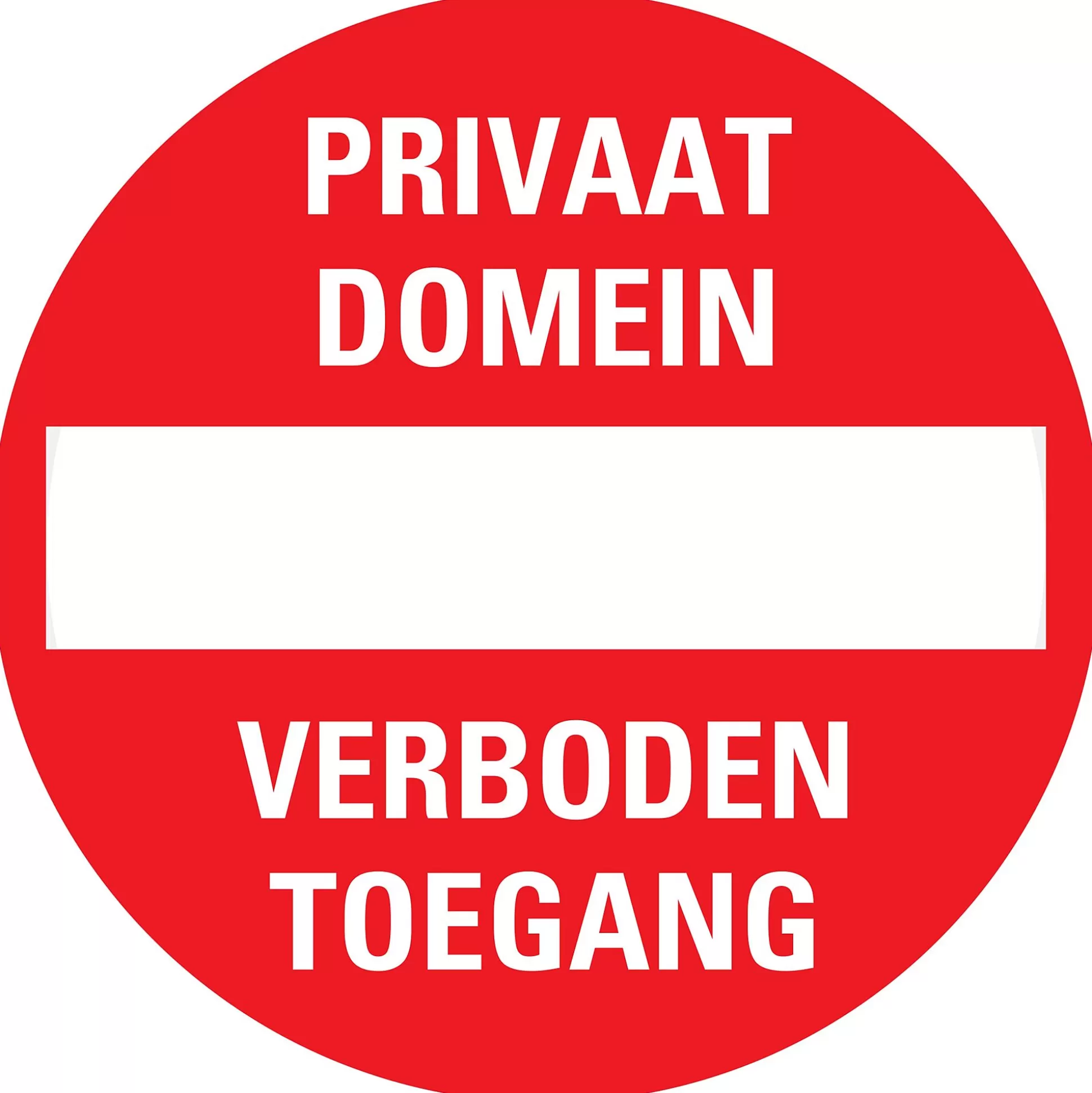 PICKUP Pictogrammen & Promo-Pictogram "Privaat Domein Verboden Toegang" 18Cm