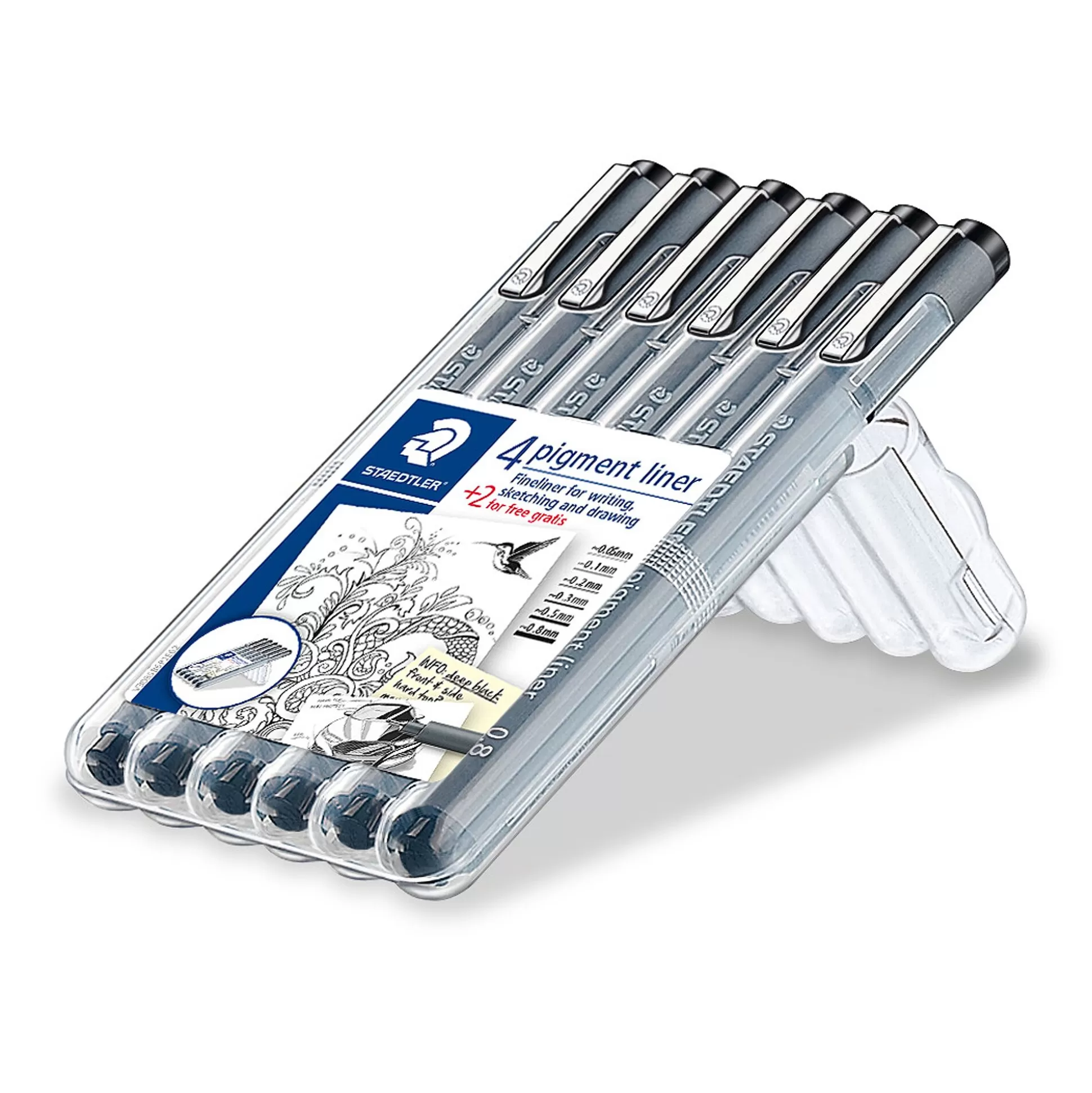 STAEDTLER Stiften-Pigment Liner Set Assorti 6 Stuks