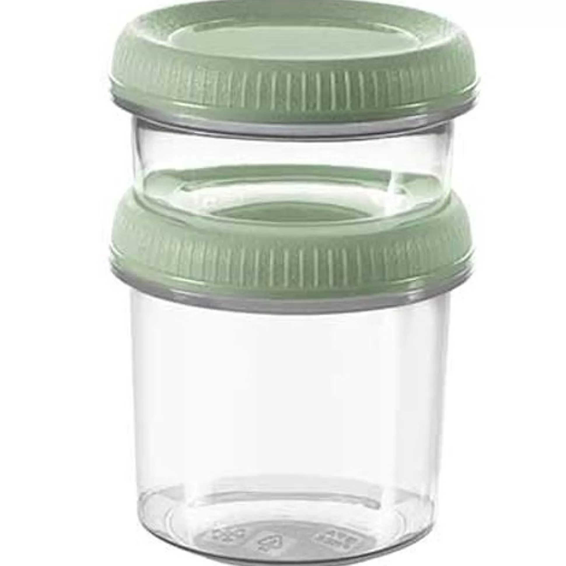 CURVER Brooddozen & Snackdoosjes-Potjes Groen 0,1L + 0,2L Smart Eco