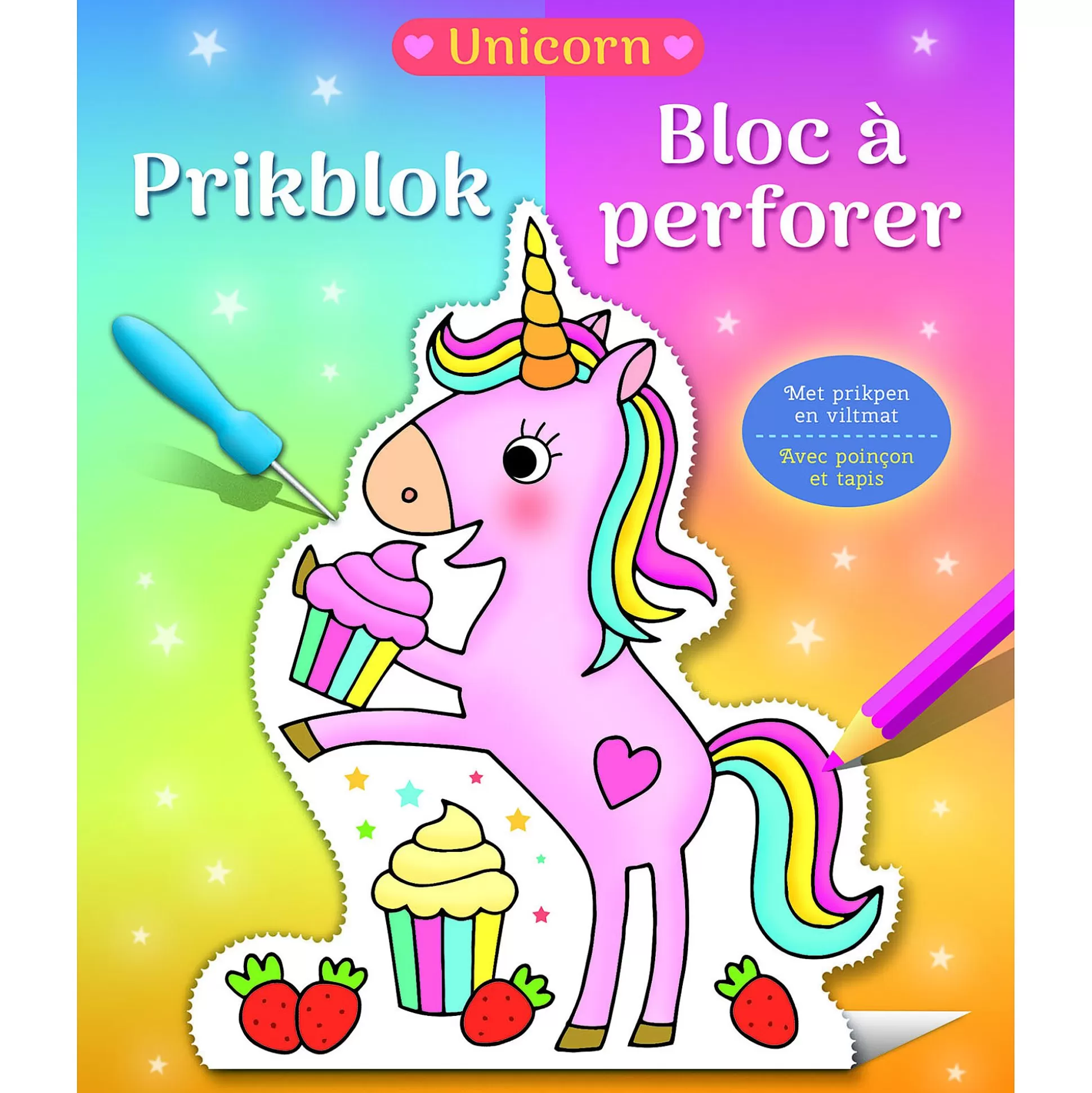 * Kleurboeken-Prikblok Unicorn