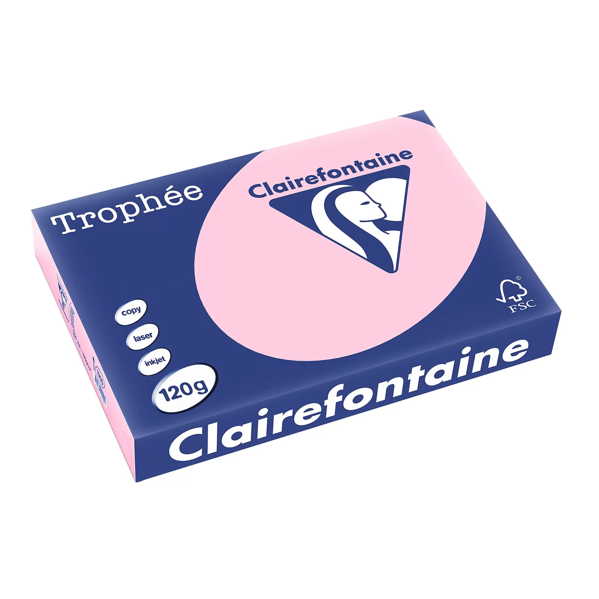 CLAIREFONTAINE Printpapier-Printpapier Roze 120G/M A4 Troph E 250 Vellen