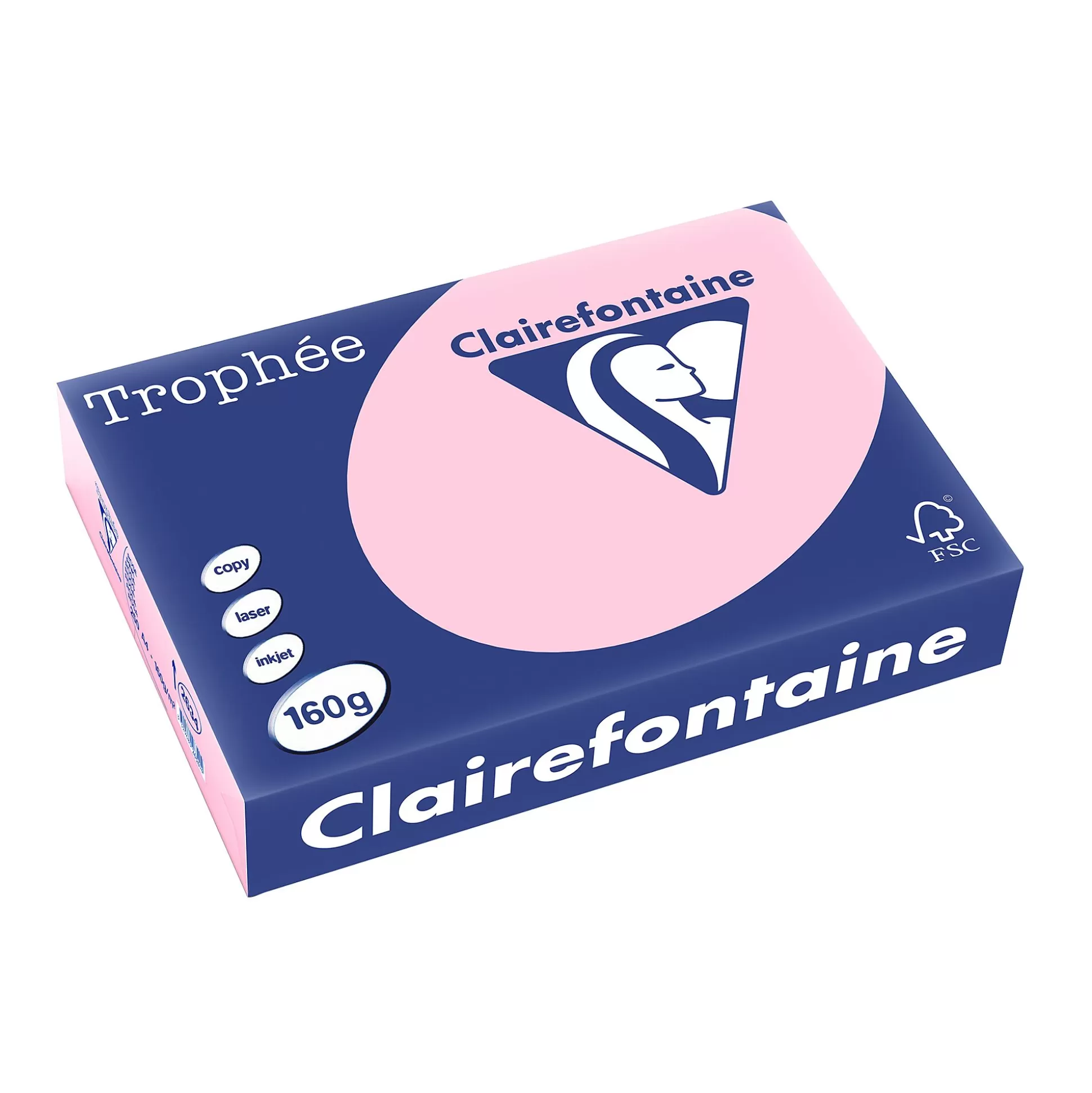 CLAIREFONTAINE Printpapier-Printpapier Roze 160G/M A4 Troph E 250 Vellen