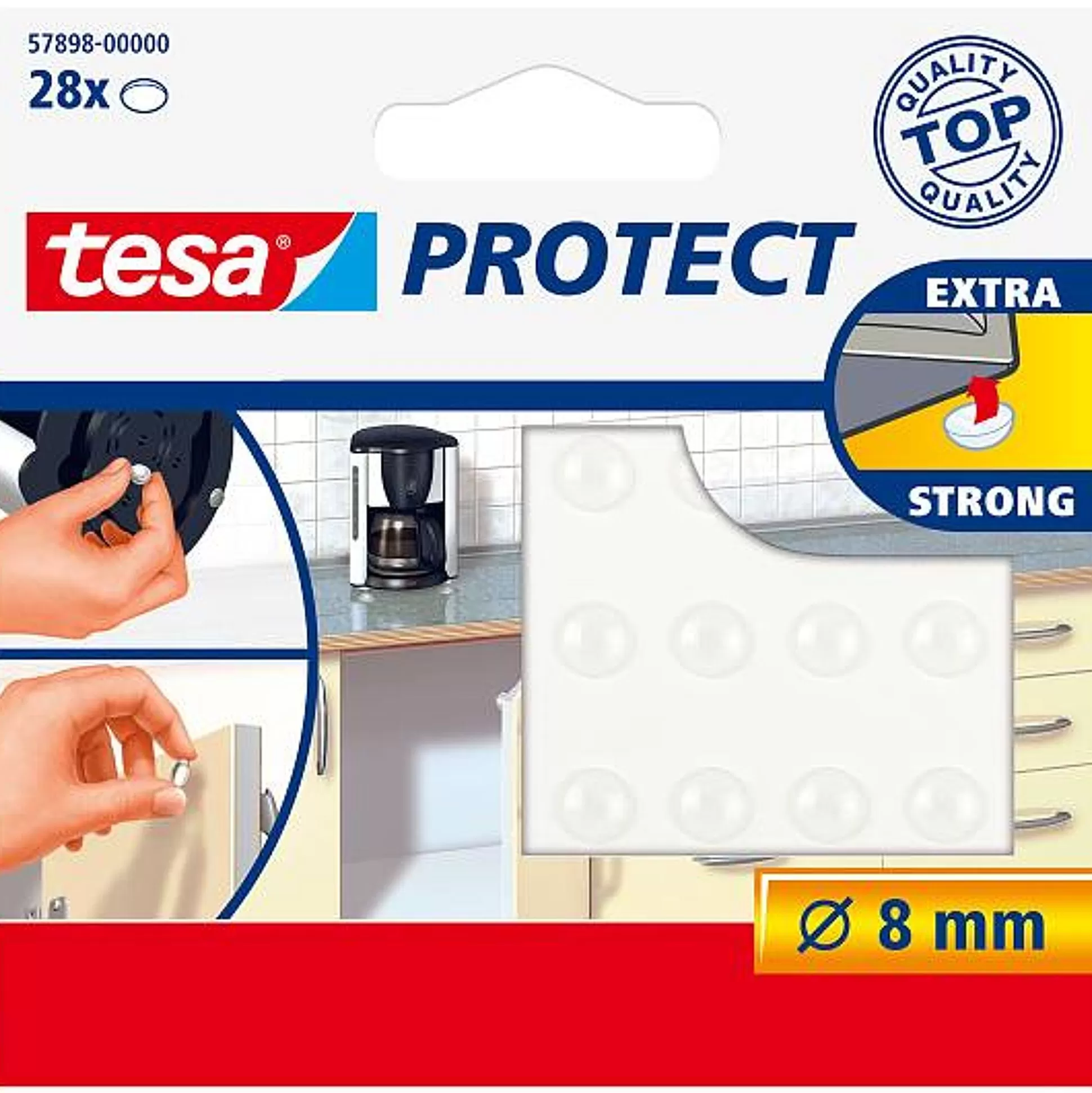 TESA Klein Bureaumateriaal-Protect Geluiddempers Transparant 8Mm 28 Stuks