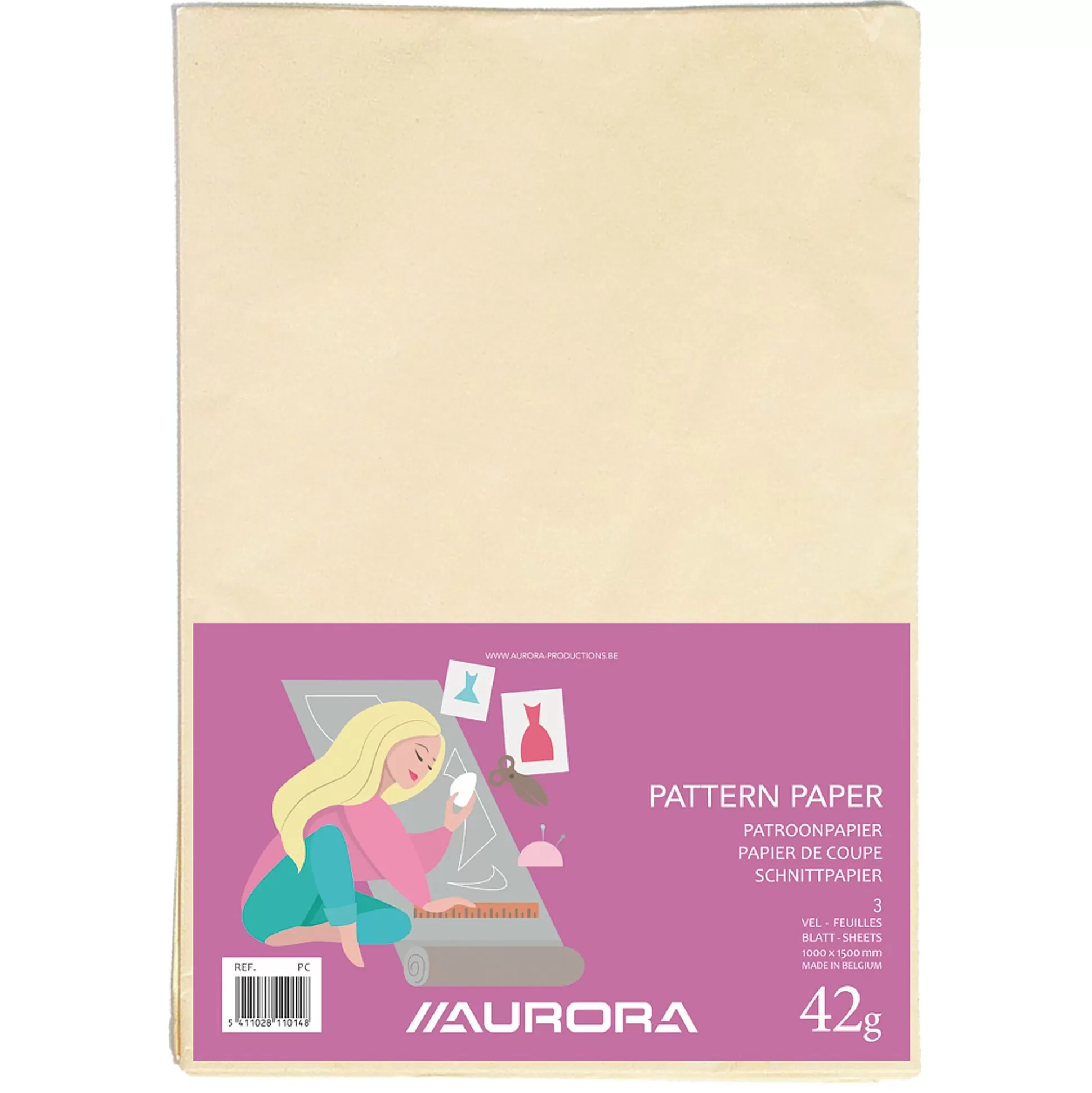 AURORA Tekenpapier-Raphael Patroonpapier 150X100Cm 42G/M 3 Vellen