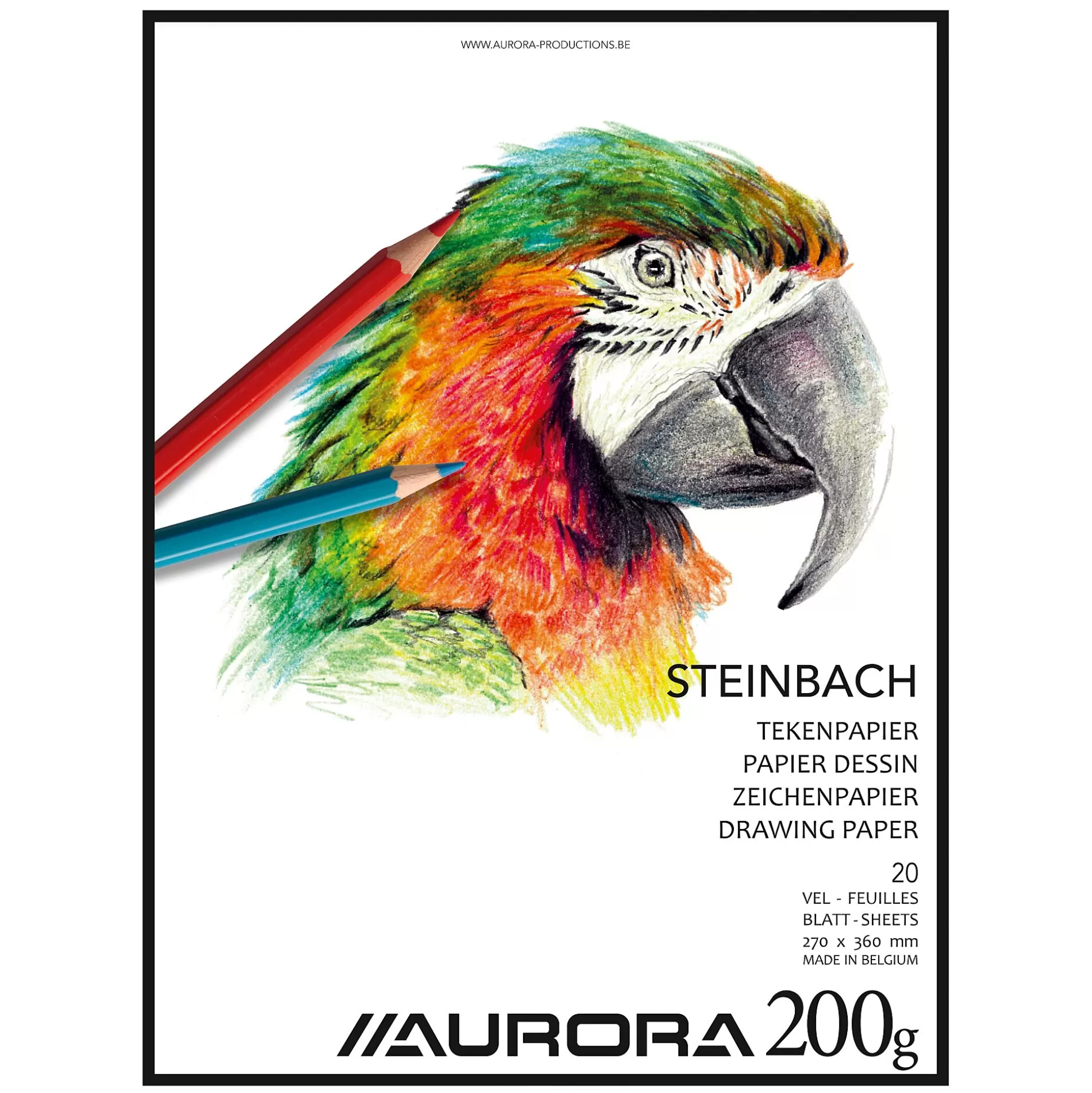 AURORA Tekenpapier-Raphael Tekenblok Steinbach 360X270Mm 200G/M 20 Vellen