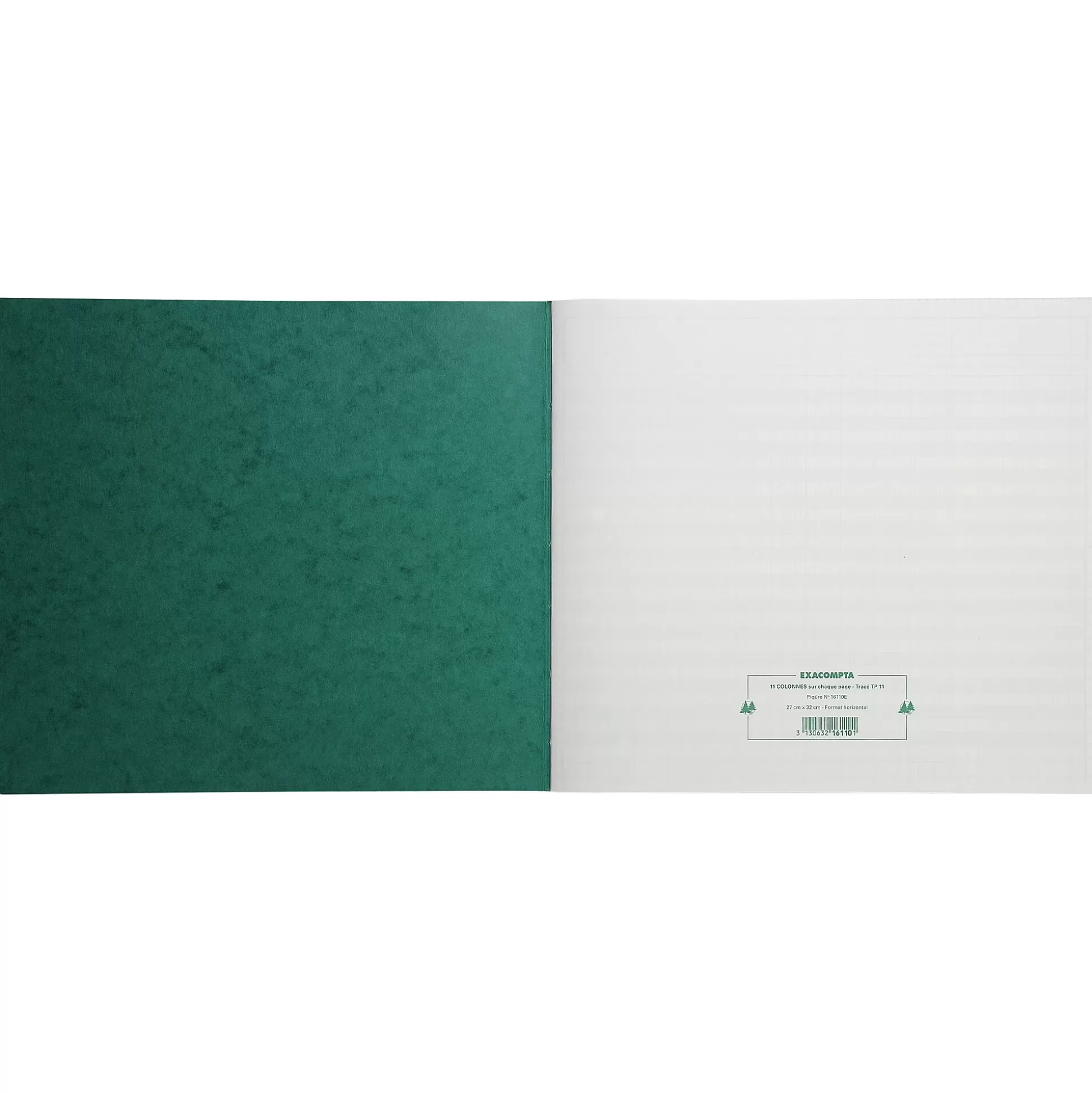 EXACOMPTA Speciaal Papier & Schrijfboeken-Register 11 Kolommen Per Pagina Met Uitgesneden Hoofding 28 Lijnen 80 Bladen 32X27Cm