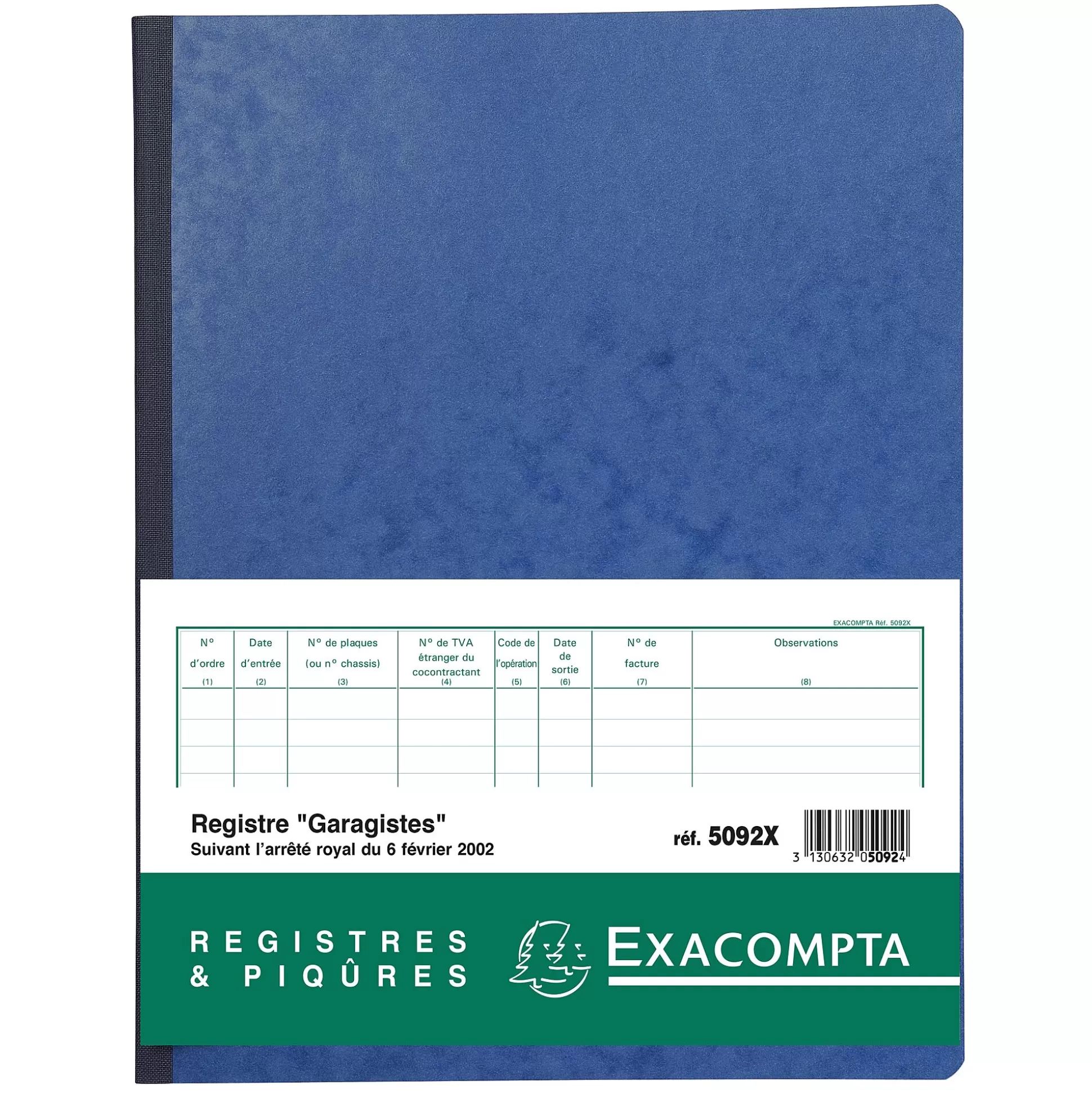 EXACOMPTA Speciaal Papier & Schrijfboeken-Register Garagisten Fr 32X25Cm 80 Bladen