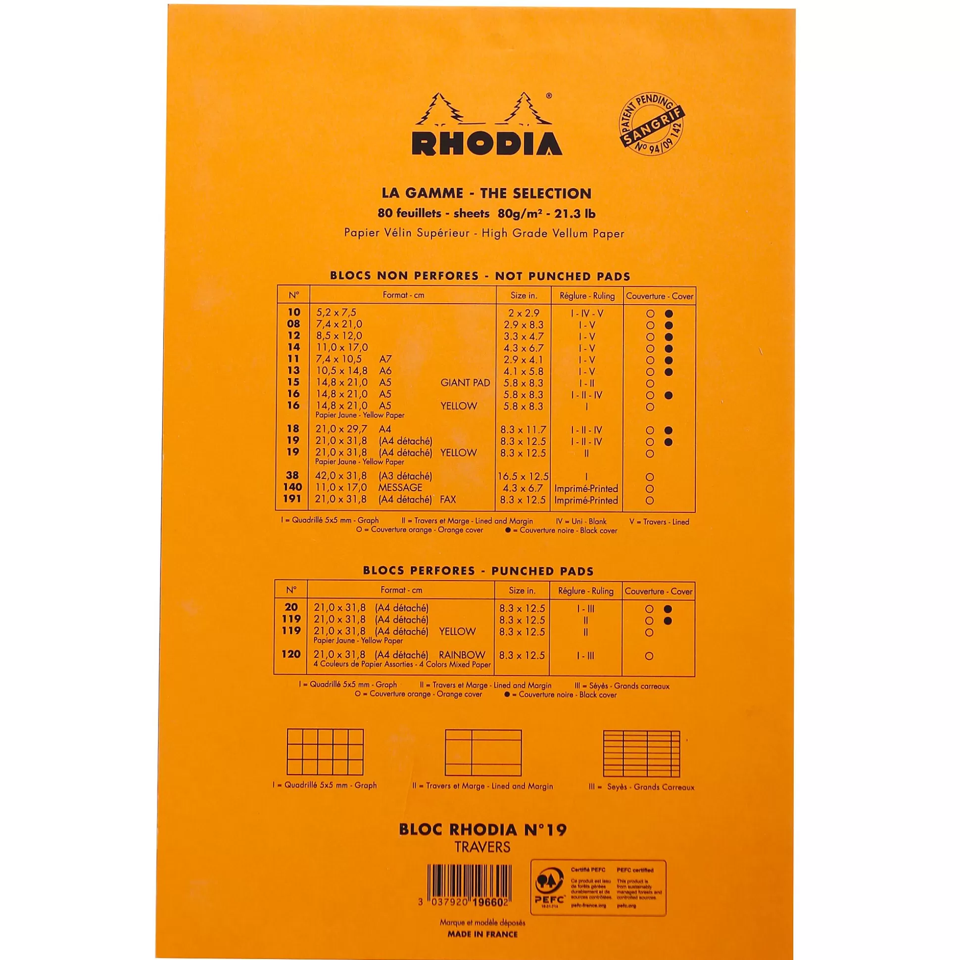 RHODIA Notitieblokken- Yellow Pad Notitieblok Geel Papier A4 Gelijnd 80G/M