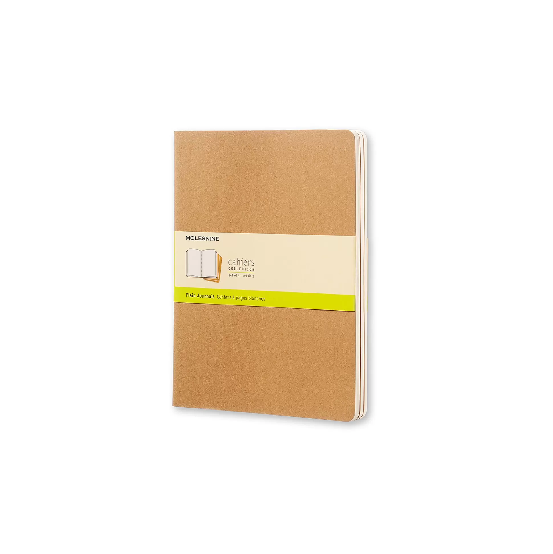 MOLESKINE Schriften-Schrift 19X25Cm Blanco Papier Kraft Omslag 3 Stuks