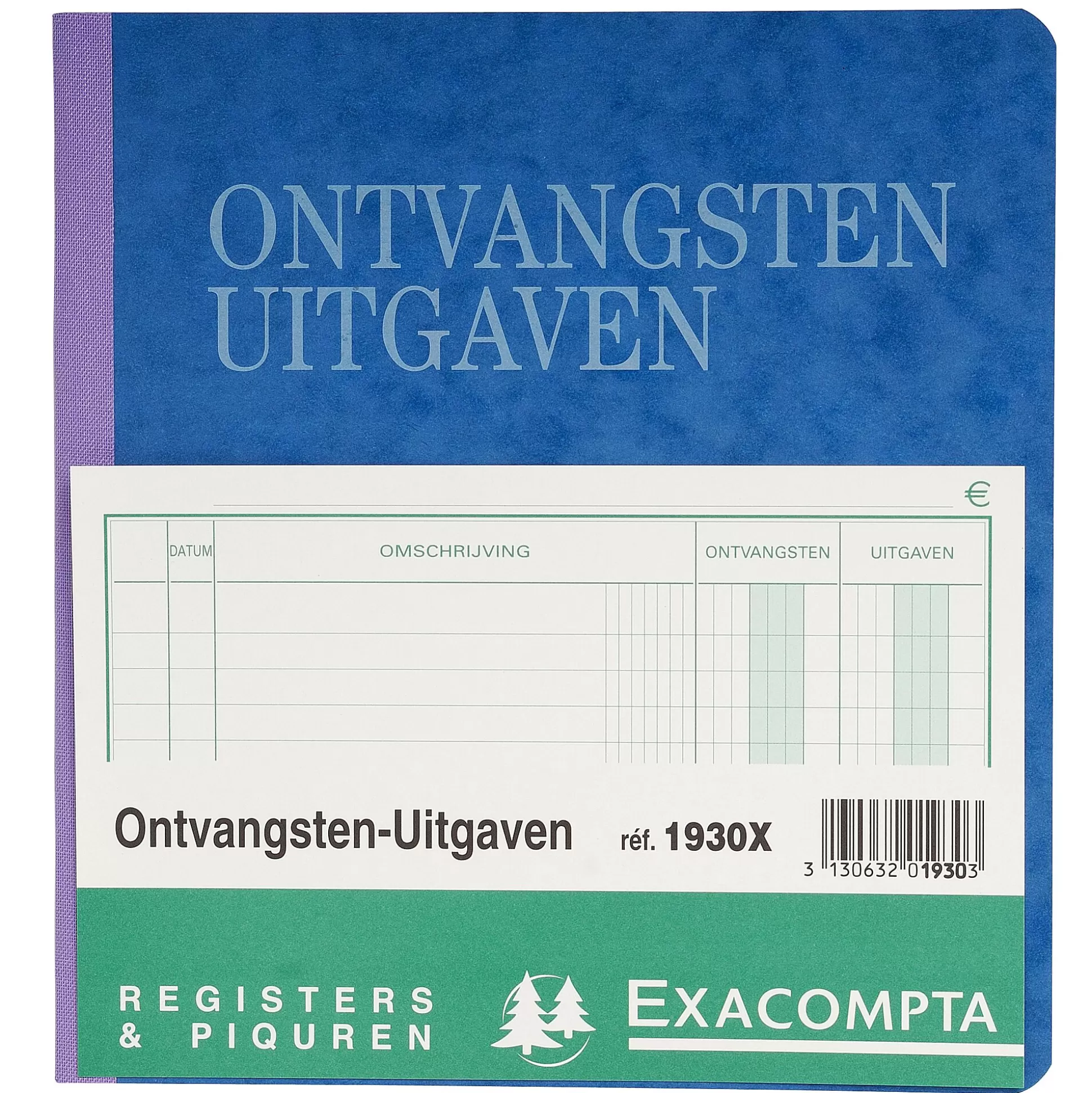 EXACOMPTA Speciaal Papier & Schrijfboeken-Standaard Register Ontvangsten-Uitgaven Nl 21X19Cm 80 Bladen