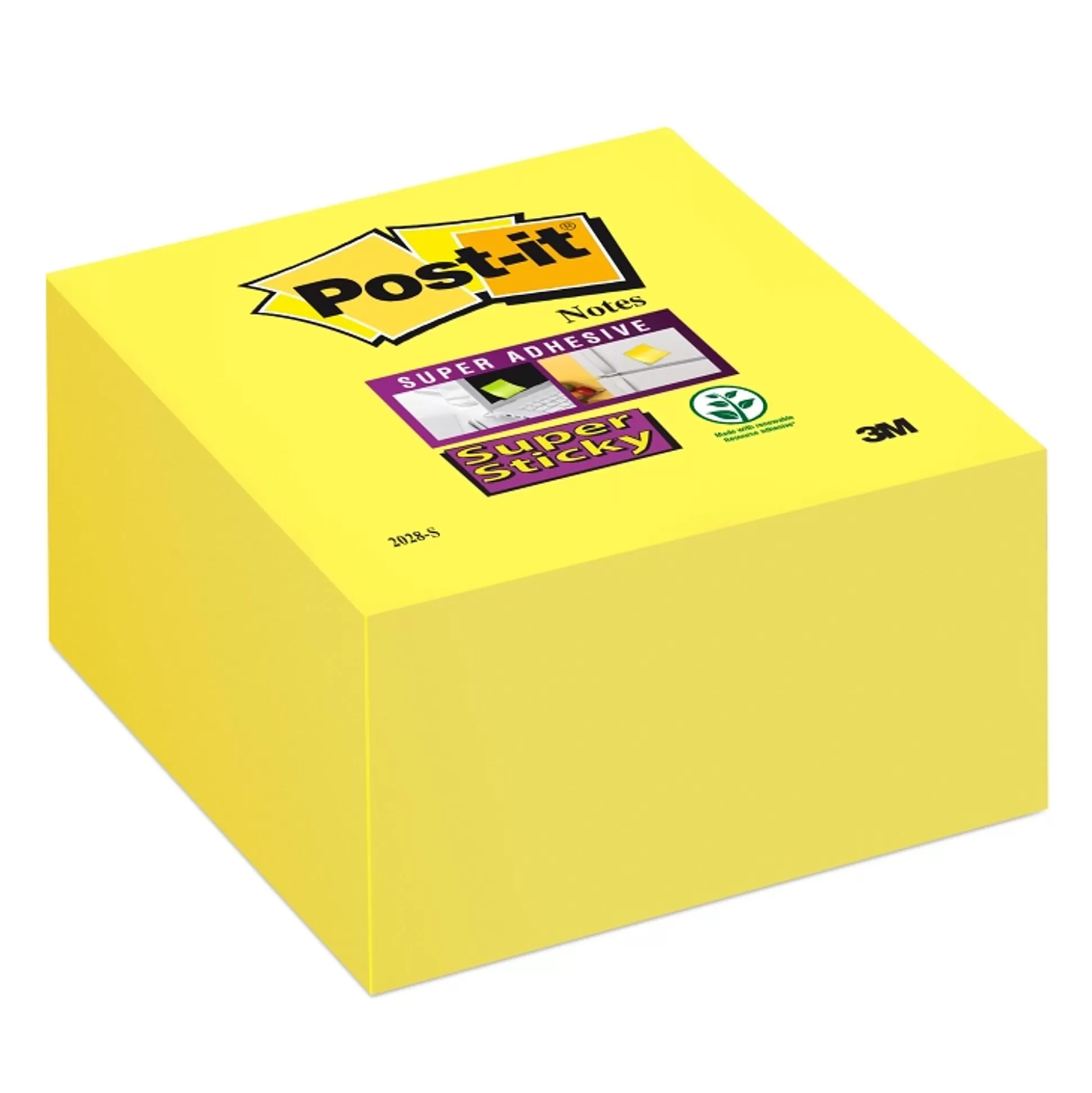 POST-IT Notitieblokken-Super Sticky Notes 76X76Mm Geel Kubus 350 Vellen